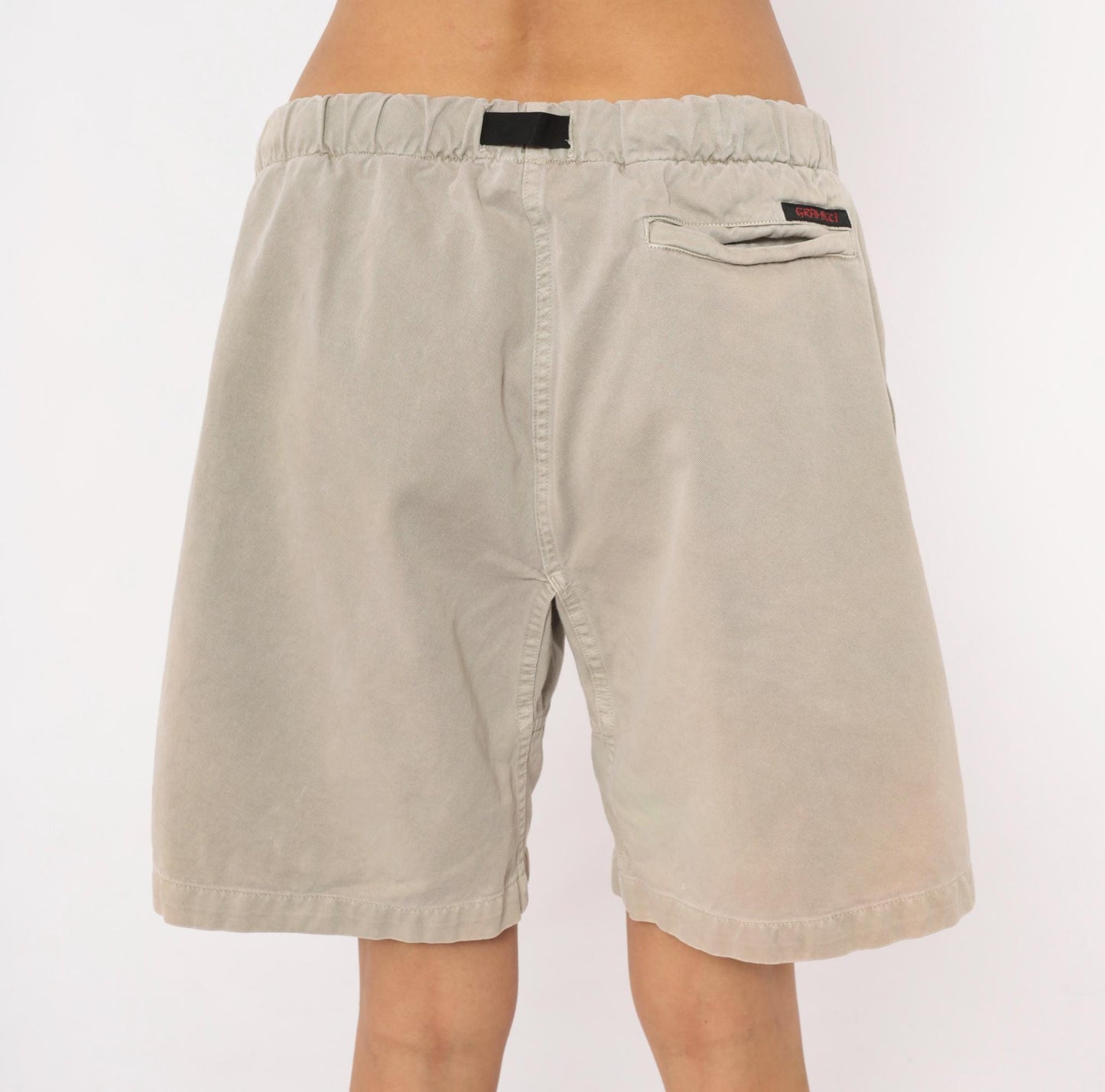 90s Gramicci Climbing Shorts Khaki Cotton Buckle Belt Large L