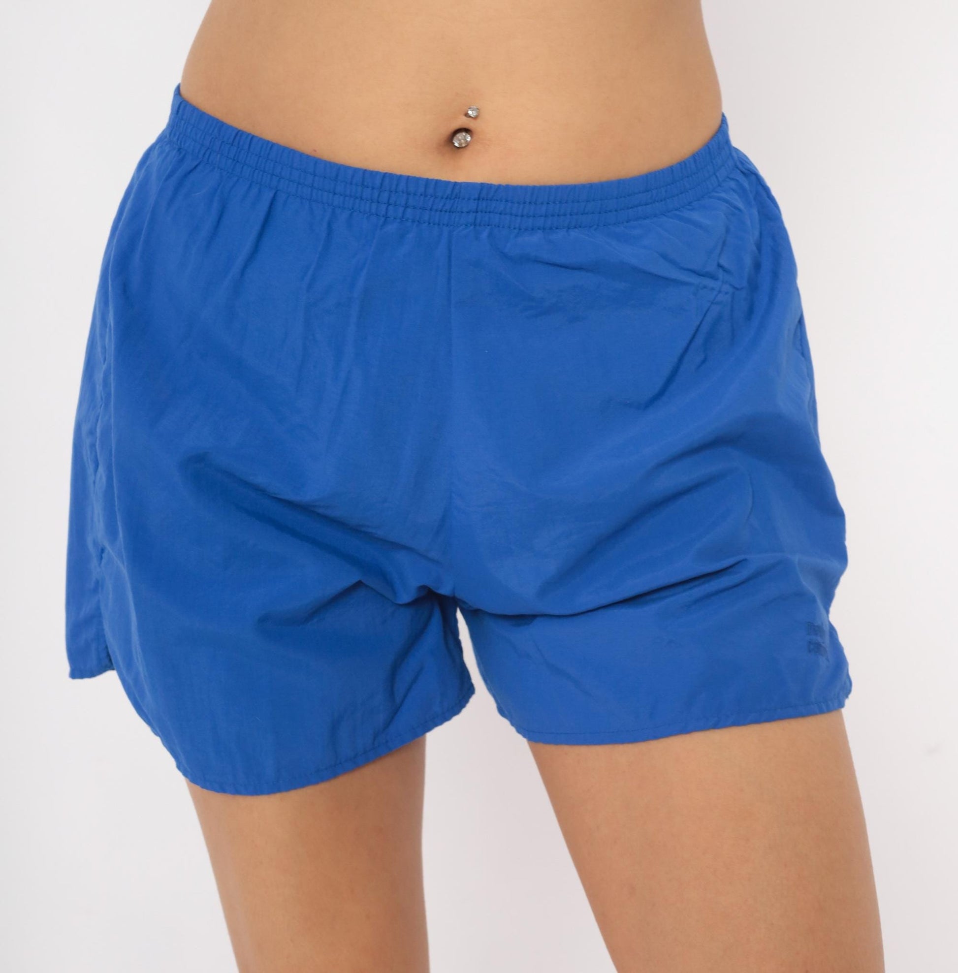 80s Moving Comfort Cobalt Running Shorts Nylon Athletic Small