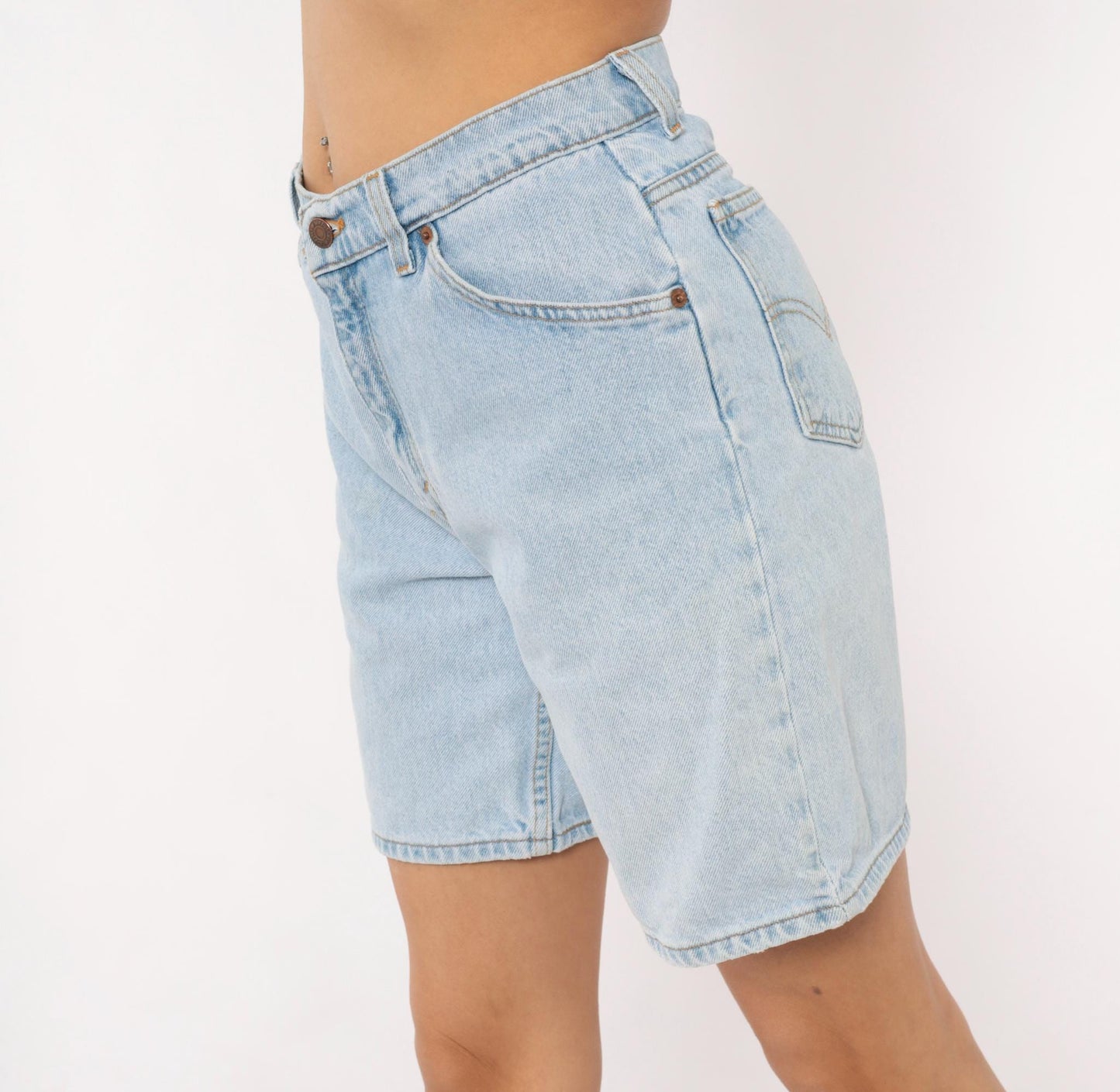 90s Levi's 950 Light Wash Denim Shorts High Rise Cotton Medium