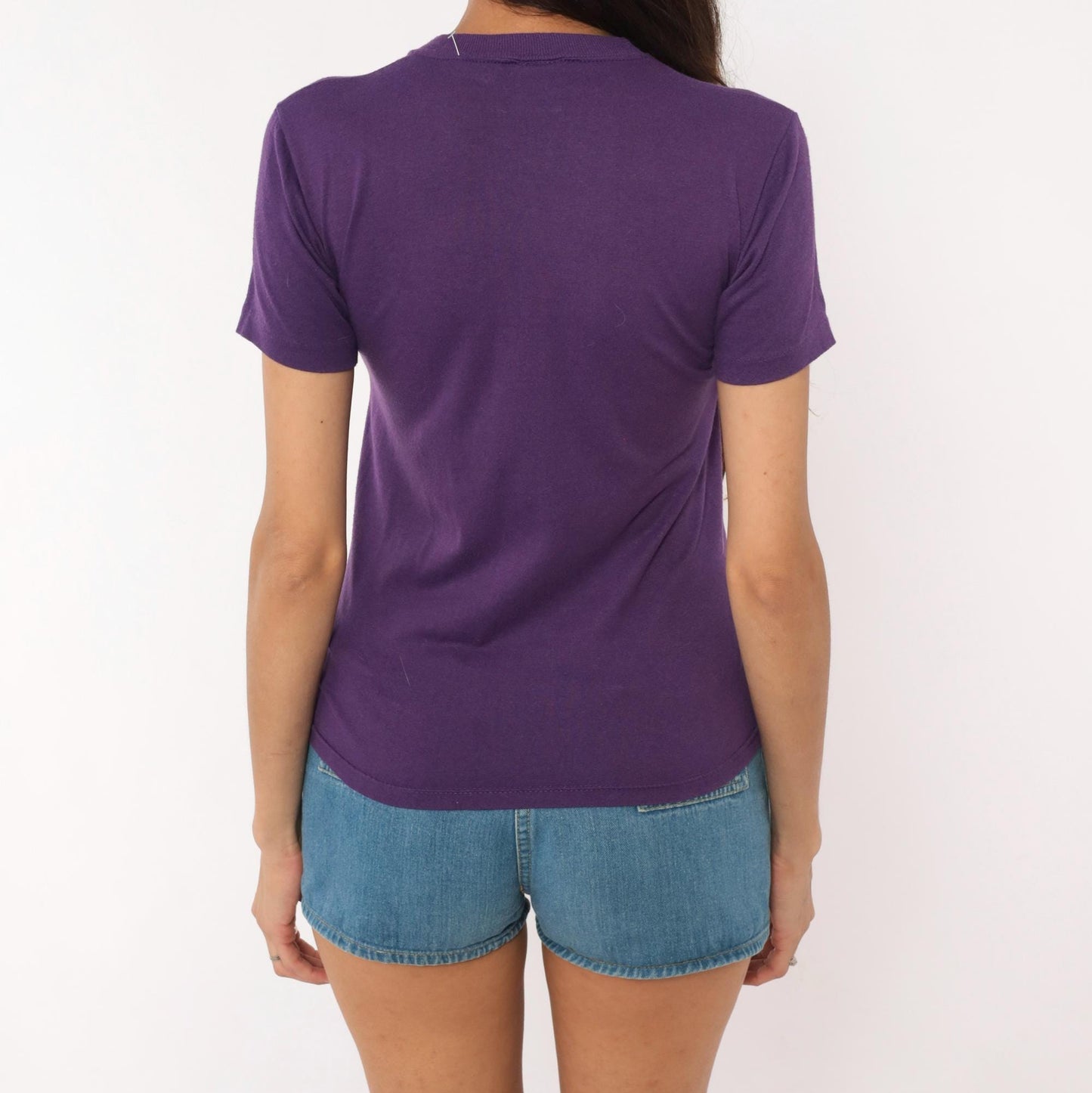90s Nisswa Minnesota Bunny Graphic Tee Purple Cotton Jerzees Extra Small