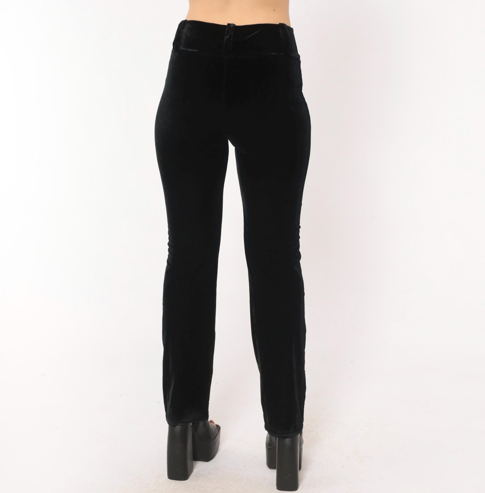 Daang Goodman Tripp NYC 90s Black Velvet Pants Slim Straight Small S
