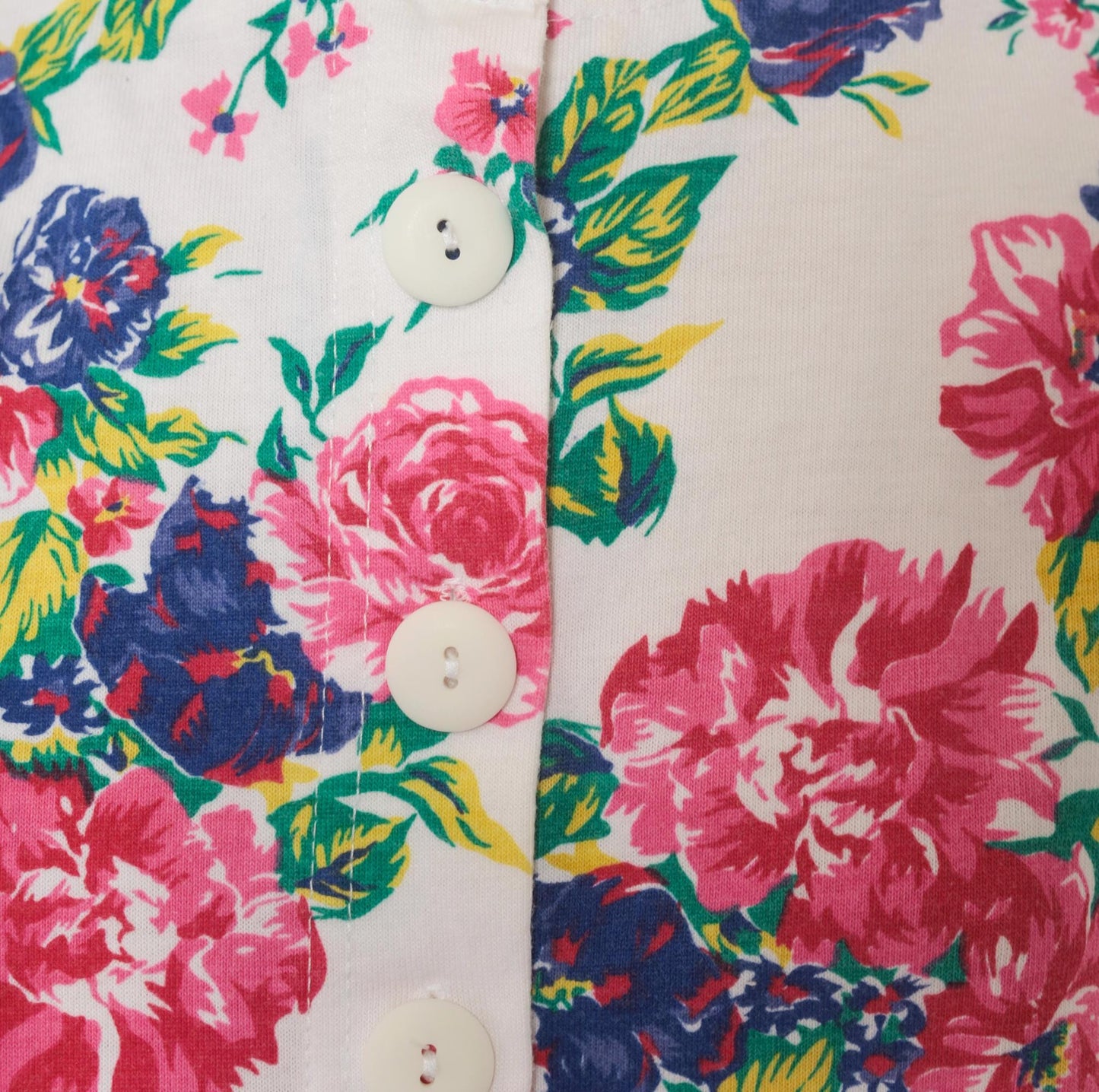 90s Jason Maxwell Floral Romper White Pink Rose Print Cotton Playsuit Medium