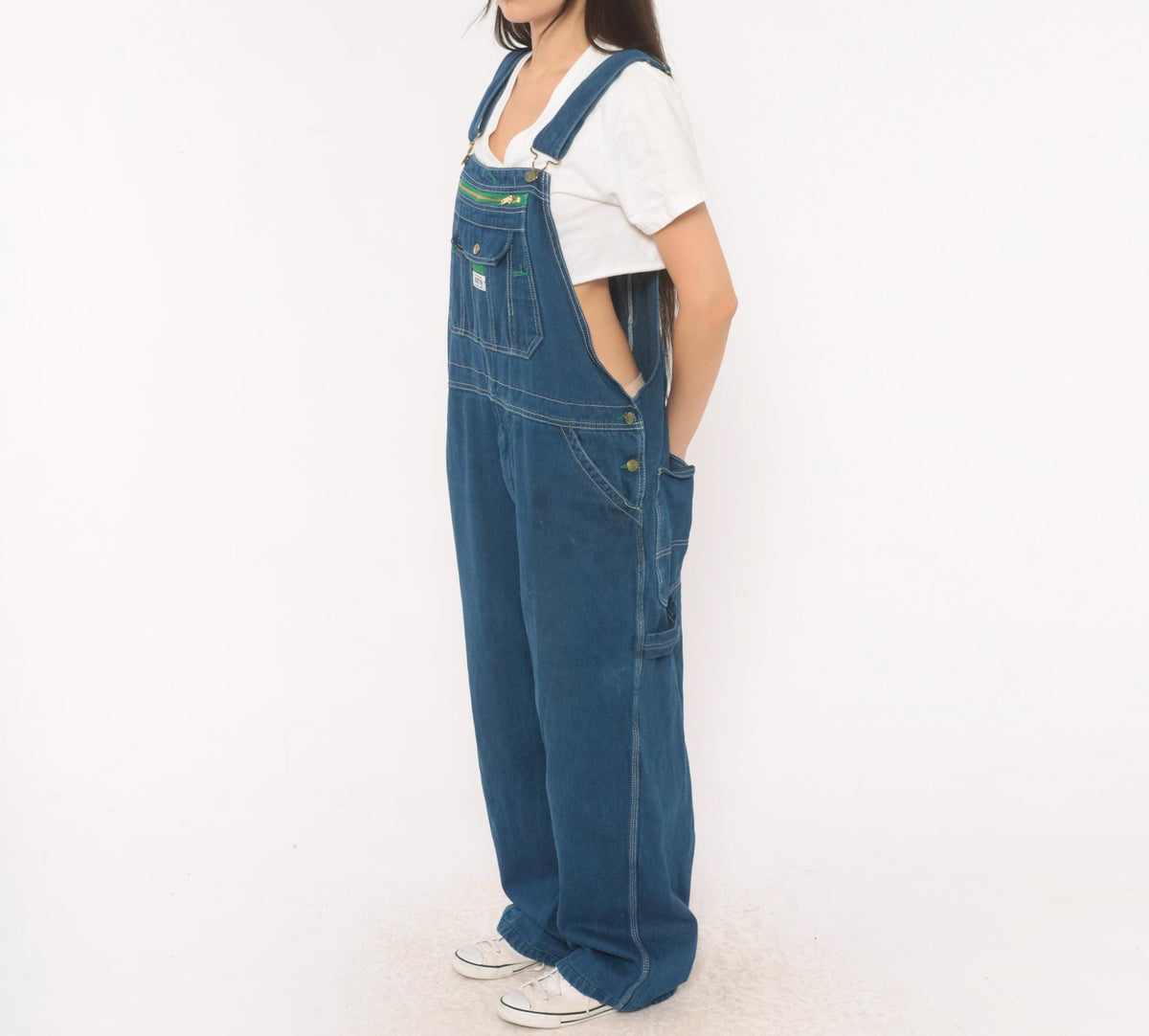 2000s Liberty Navy Denim Bib Overalls Carpenter Utility Cotton XXL