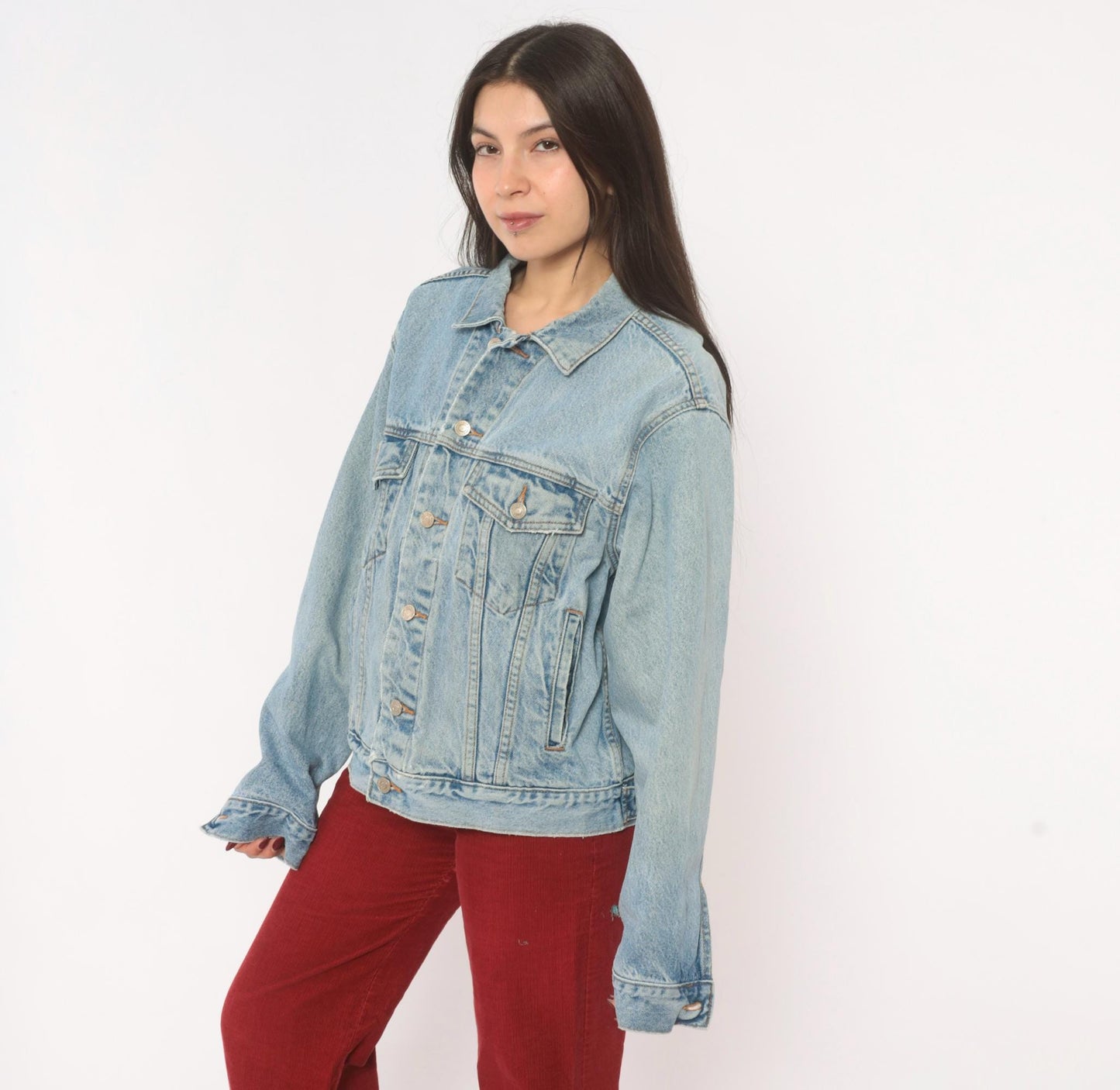 90s Gap Blue Jeans Light Wash Denim Trucker Jacket Small S