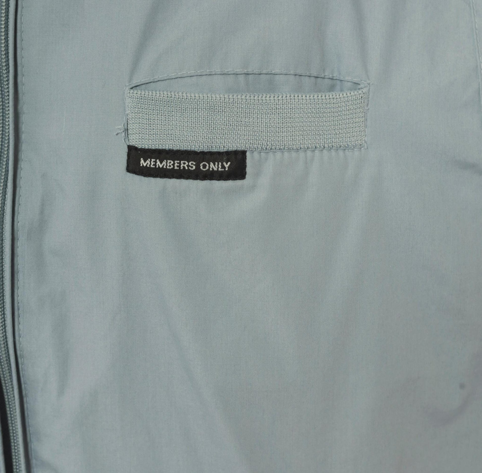80s Members Only Racer Jacket Grey Bomber Zip Snap Collar Extra Large XL