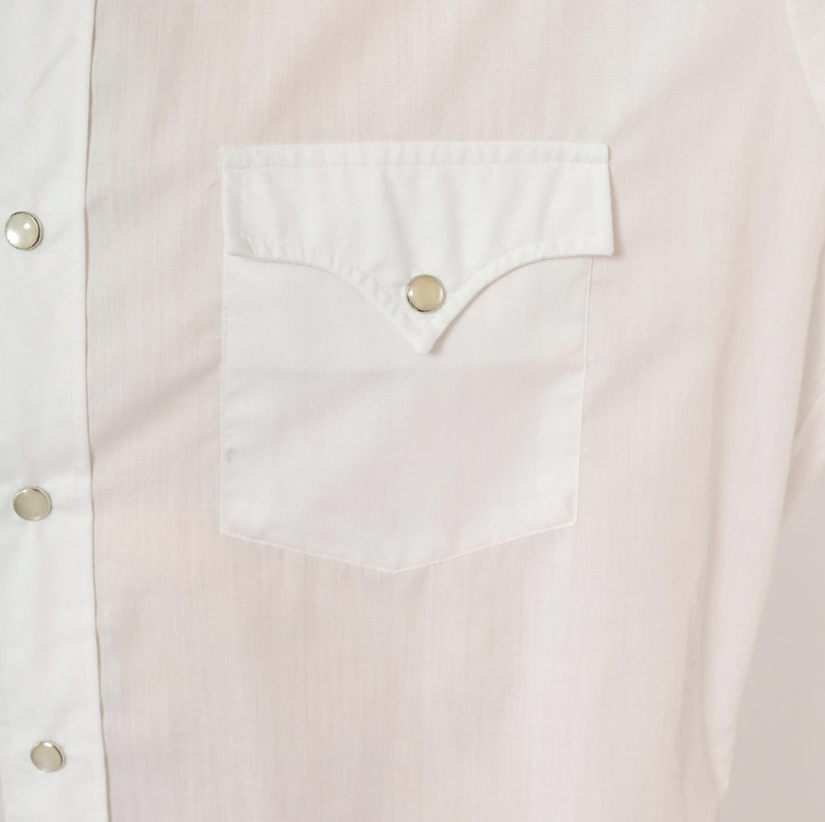 90s H Bar C Western Snap Shirt Pearl Button White Cotton Mens Large