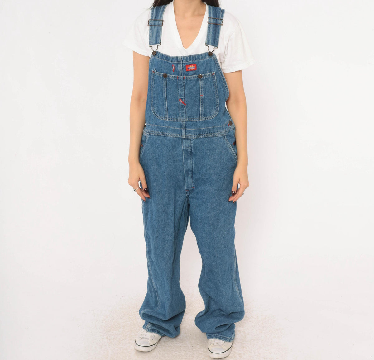 Y2K Dickies Denim Bib Overalls Blue Jean Medium Unisex Workwear