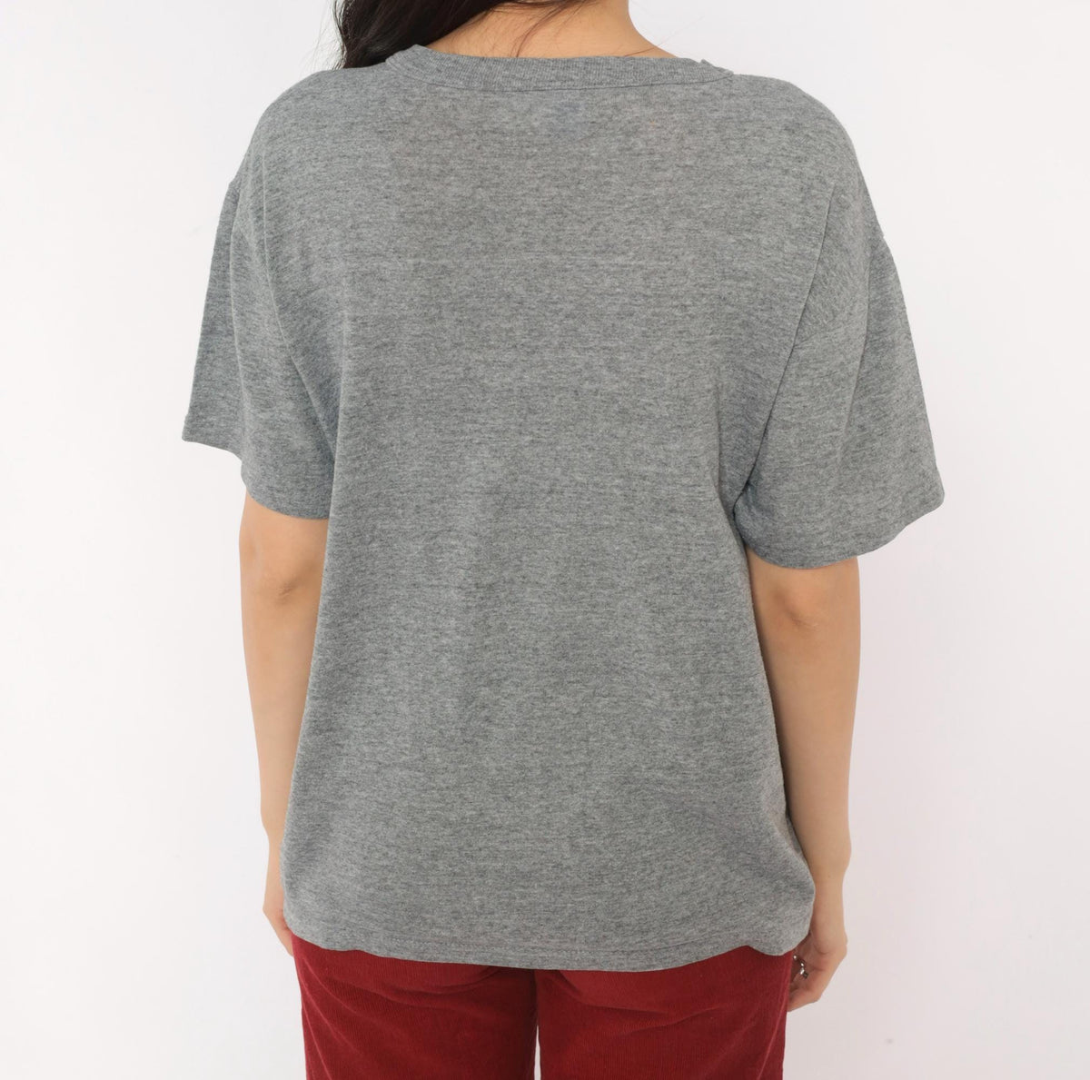 90s Russell Athletic Chicago Graphic Tee Grey Heather Cotton Medium