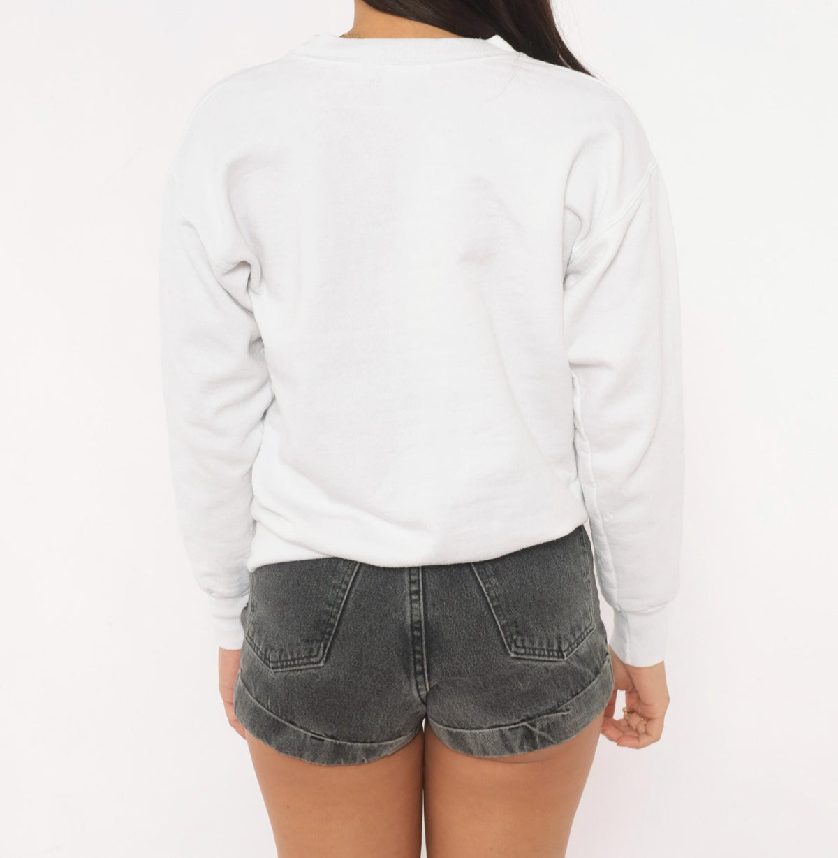 90s Hanes Hawaii Dolphin Embroidered Sweatshirt White Crewneck Small