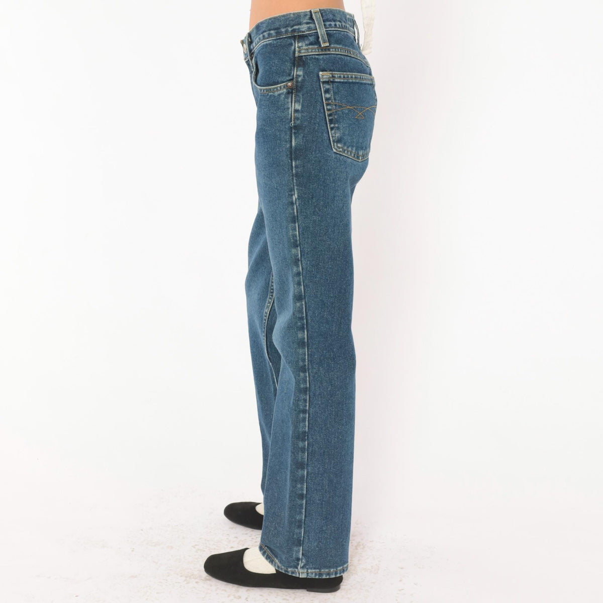 Y2K Cruel Girl Low Rise Straight Leg Jeans Medium Wash Cotton Extra Small XS