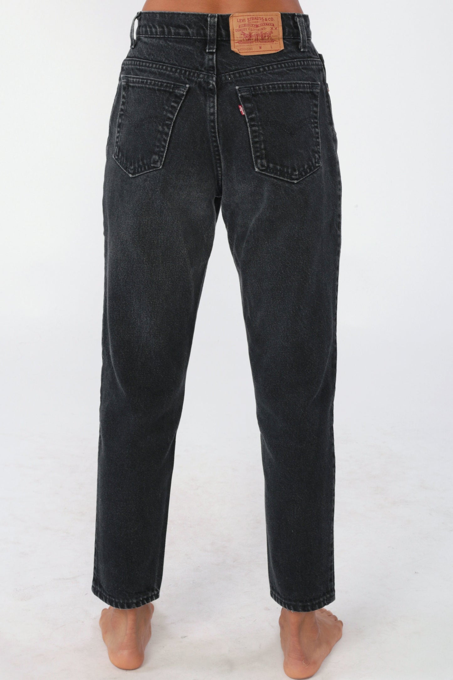 80s Levi's Black High-Waist Mom Jeans 27 Inseam Small 4