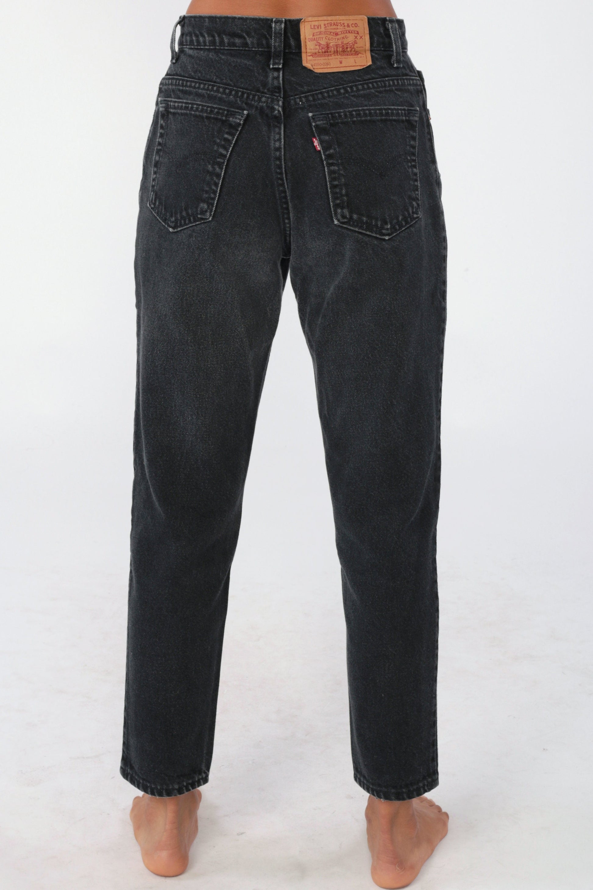 80s Levi's Black High-Waist Mom Jeans 27 Inseam Small 4
