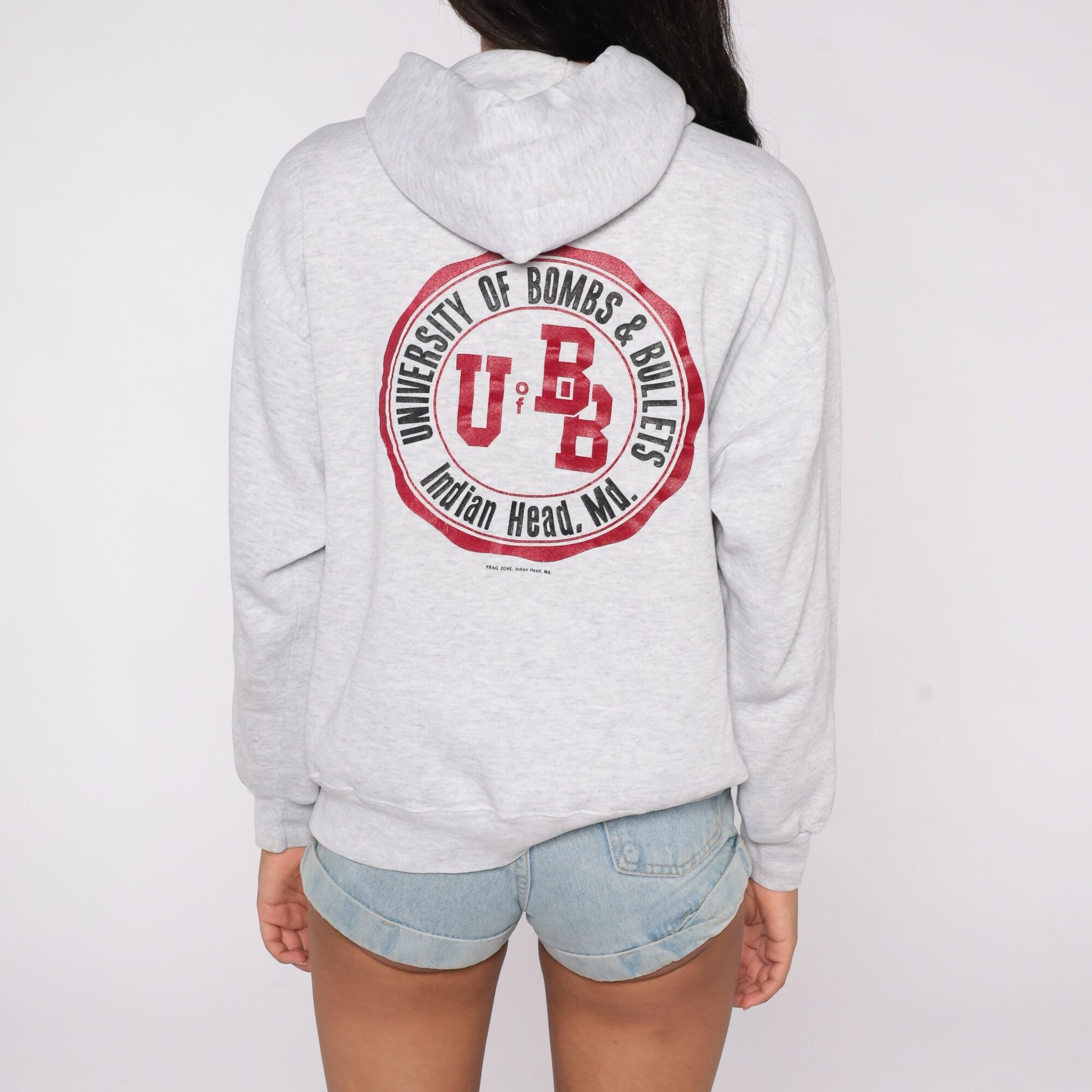 90s NAVSCOLEOD Naval School Hoodie Sweatshirt EOD Indian Head Maryland Large