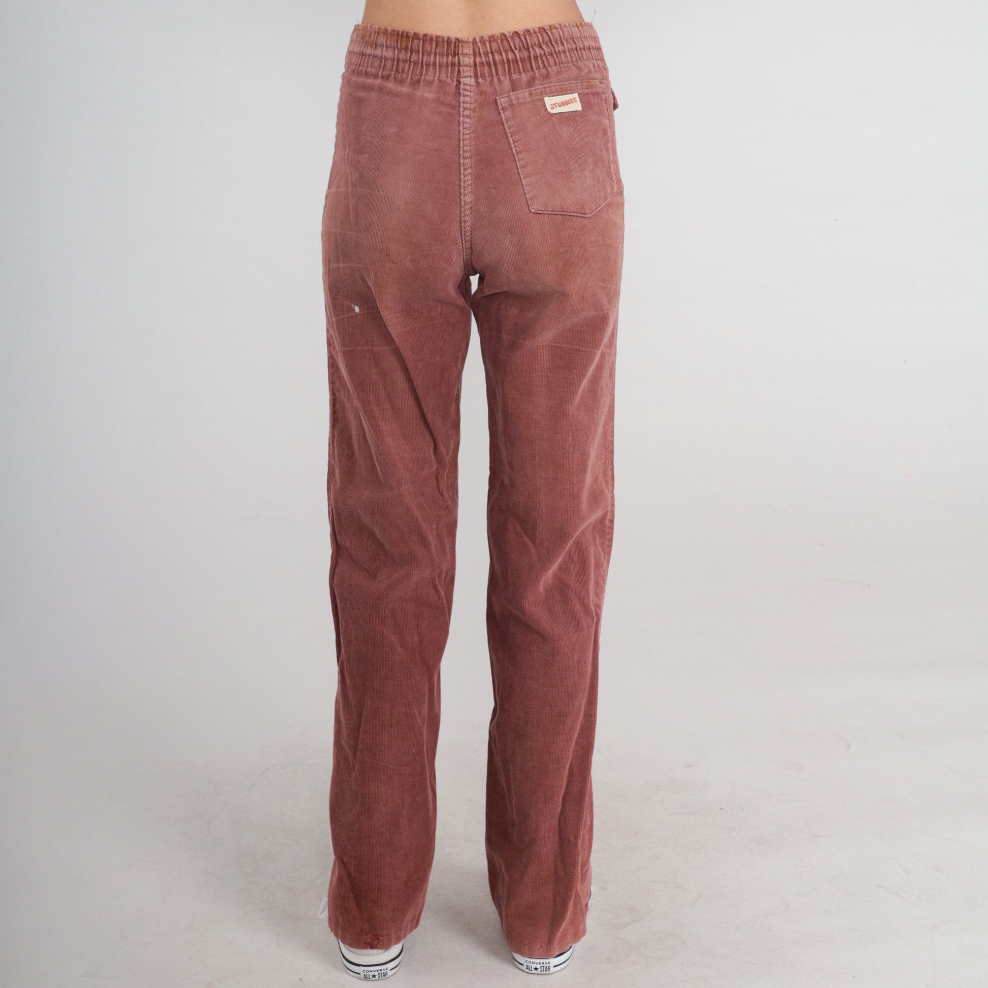 70s Stubbies Brown Corduroy Straight Leg Pants Mid Rise Extra Small