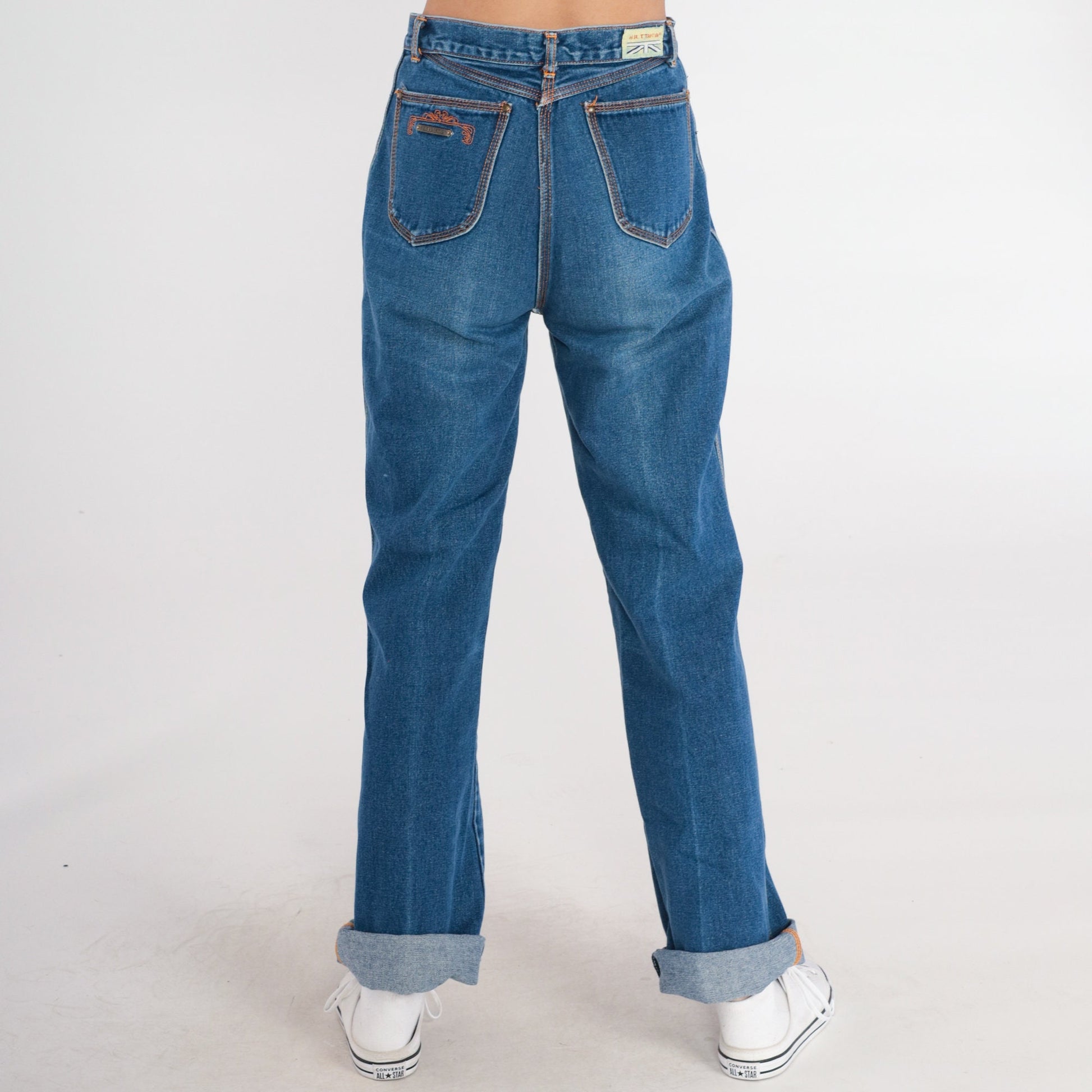 80s Brittana High Rise Boot Cut Jeans Blue Denim Small