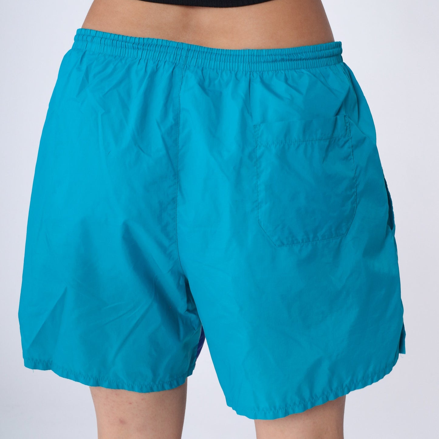 Nike 90s Colorblock Swim Shorts Turquoise Blue Nylon Large