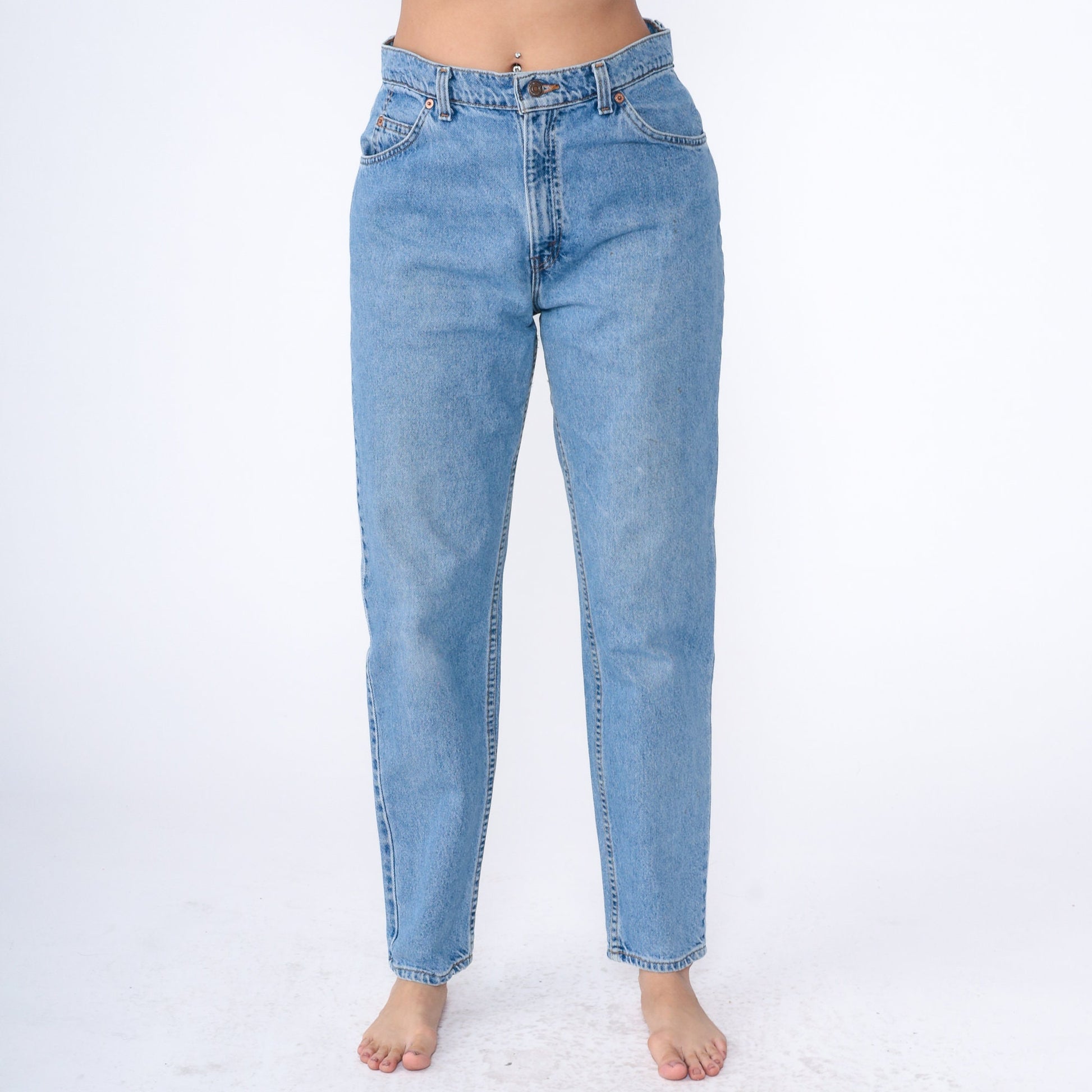 90s Levi's 951 High Waist Tapered Mom Jeans Medium Blue Denim Medium 10