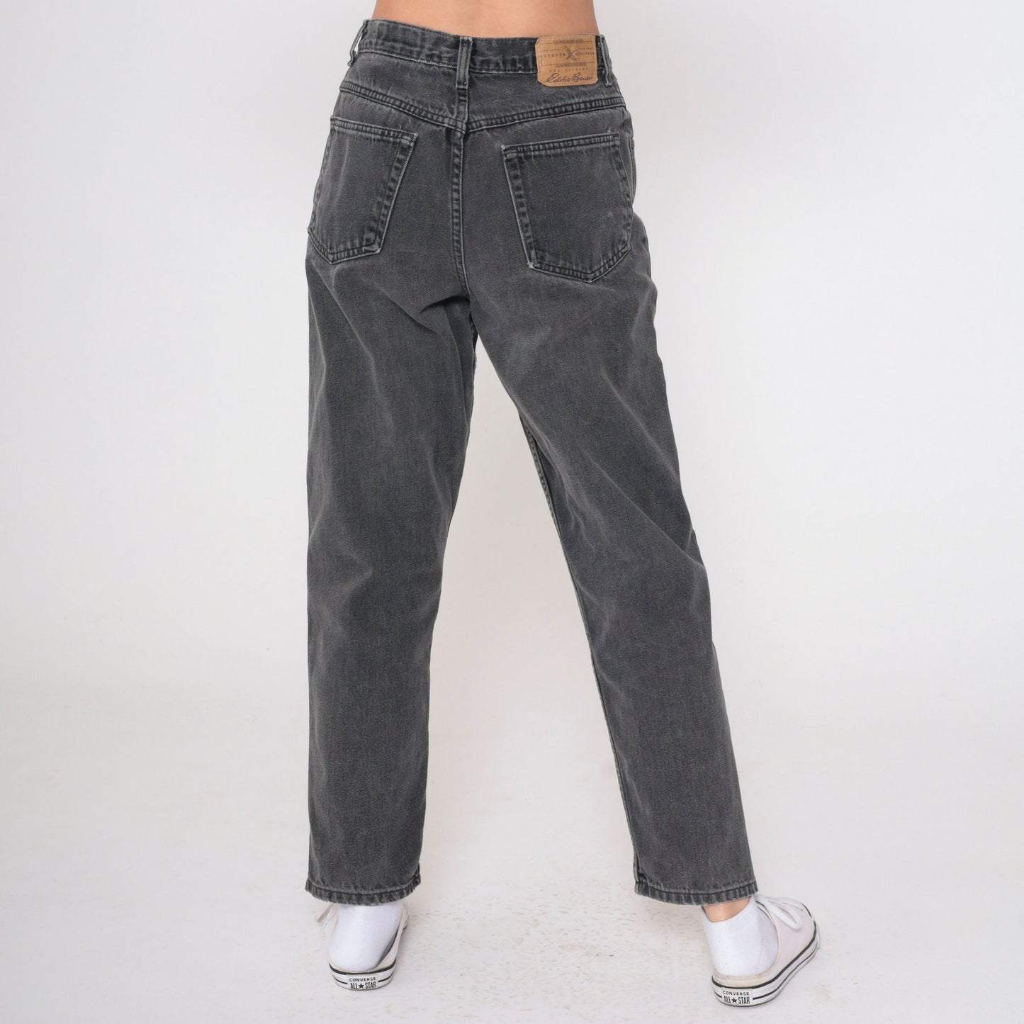 Eddie Bauer 90s Charcoal High-Waist Straight-Leg Jeans Petite Small