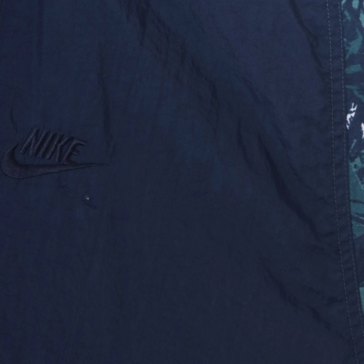 90s Nike Windbreaker Jacket Navy Abstract Print Nylon Zip Jacket Medium