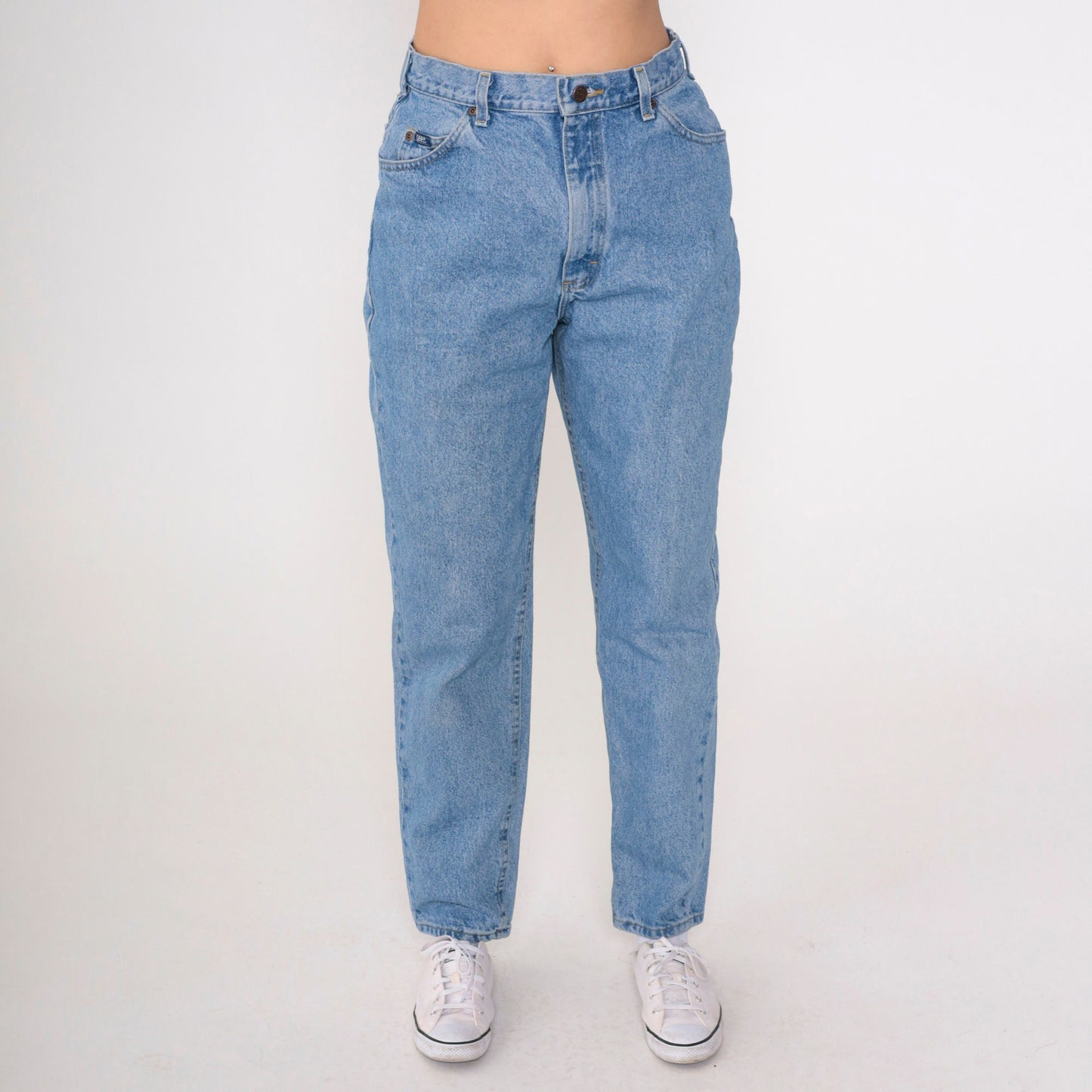 Lee High Waist Tapered Jeans 90s Blue Denim Mom Jeans Medium