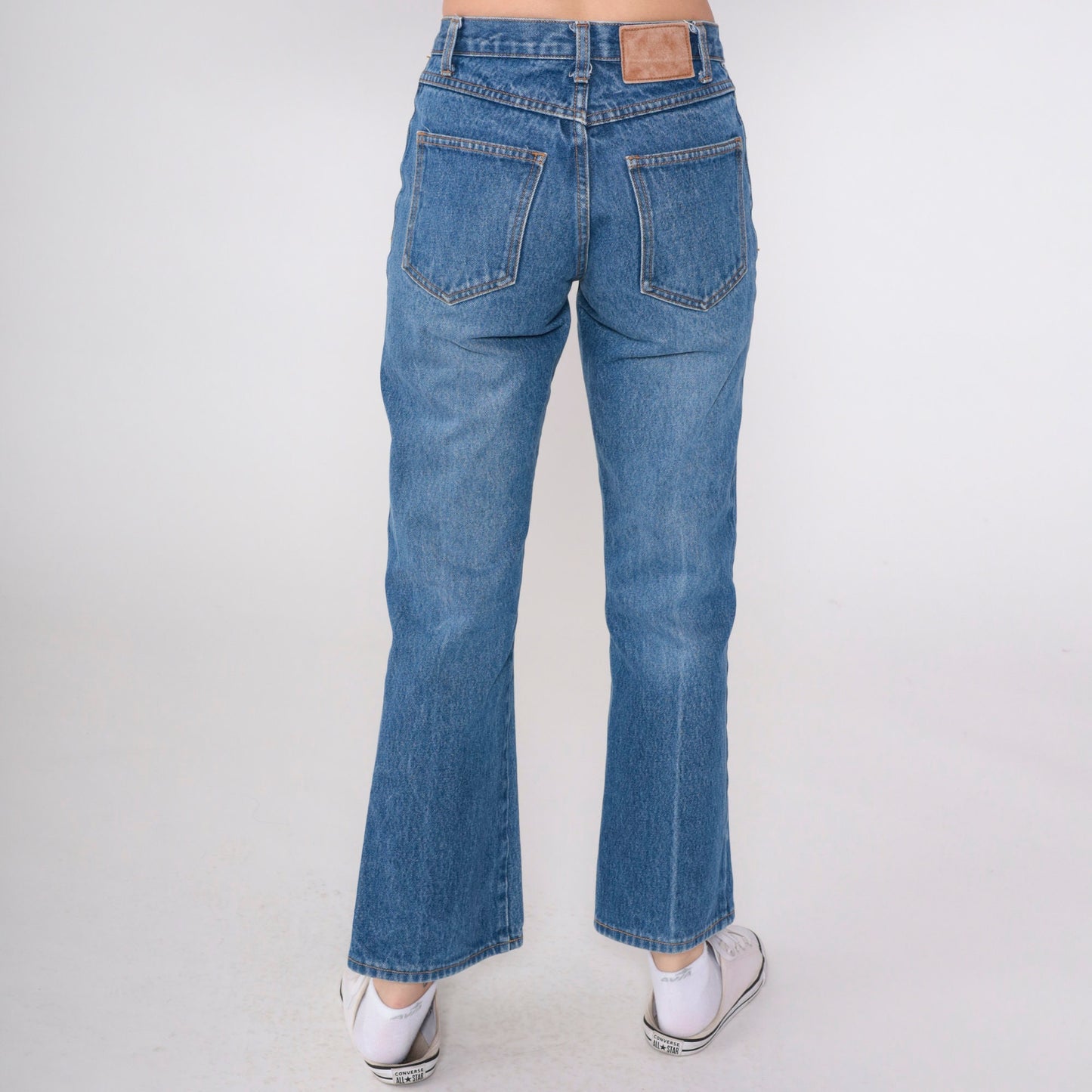 00s Hot & The Gang Flared Jeans Mid Rise Medium Wash Denim Small 3