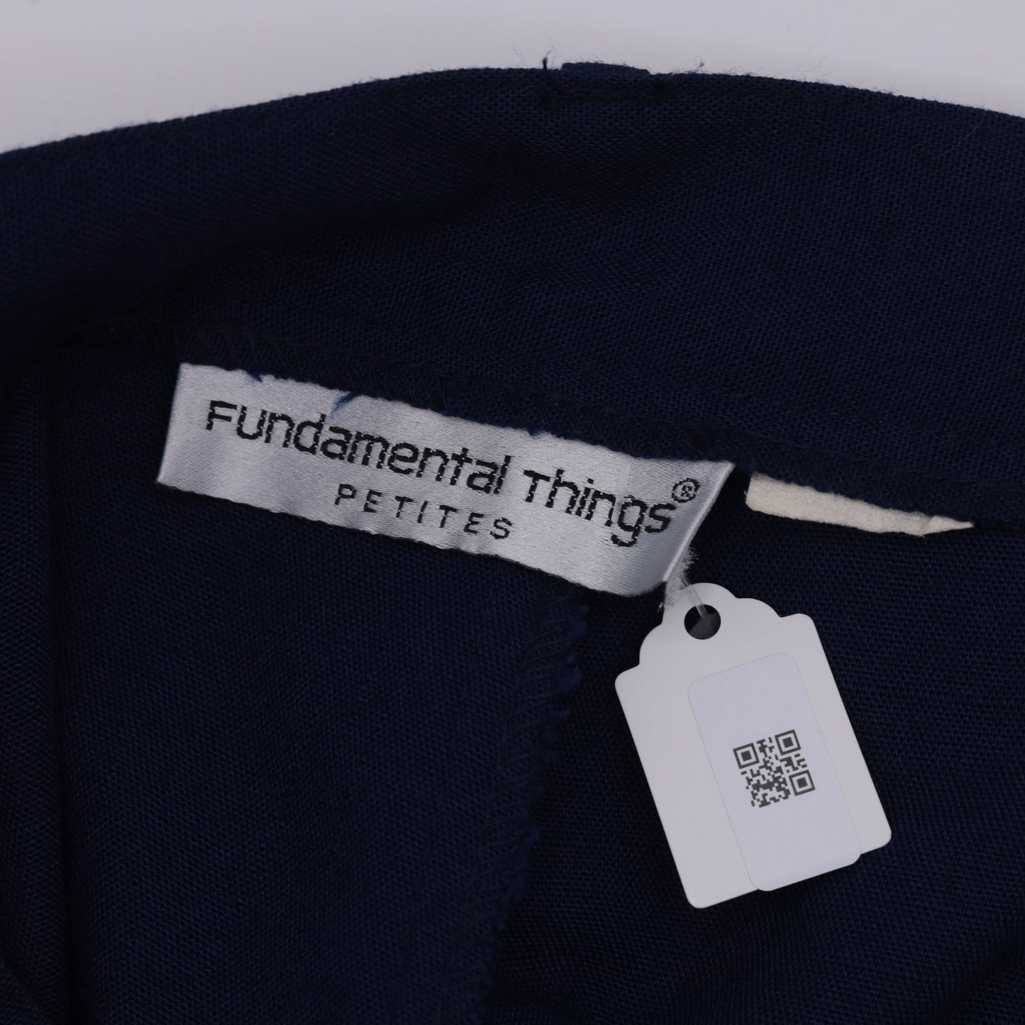 90s Navy Pleated High-Waist Tapered Trousers Medium Large Petite