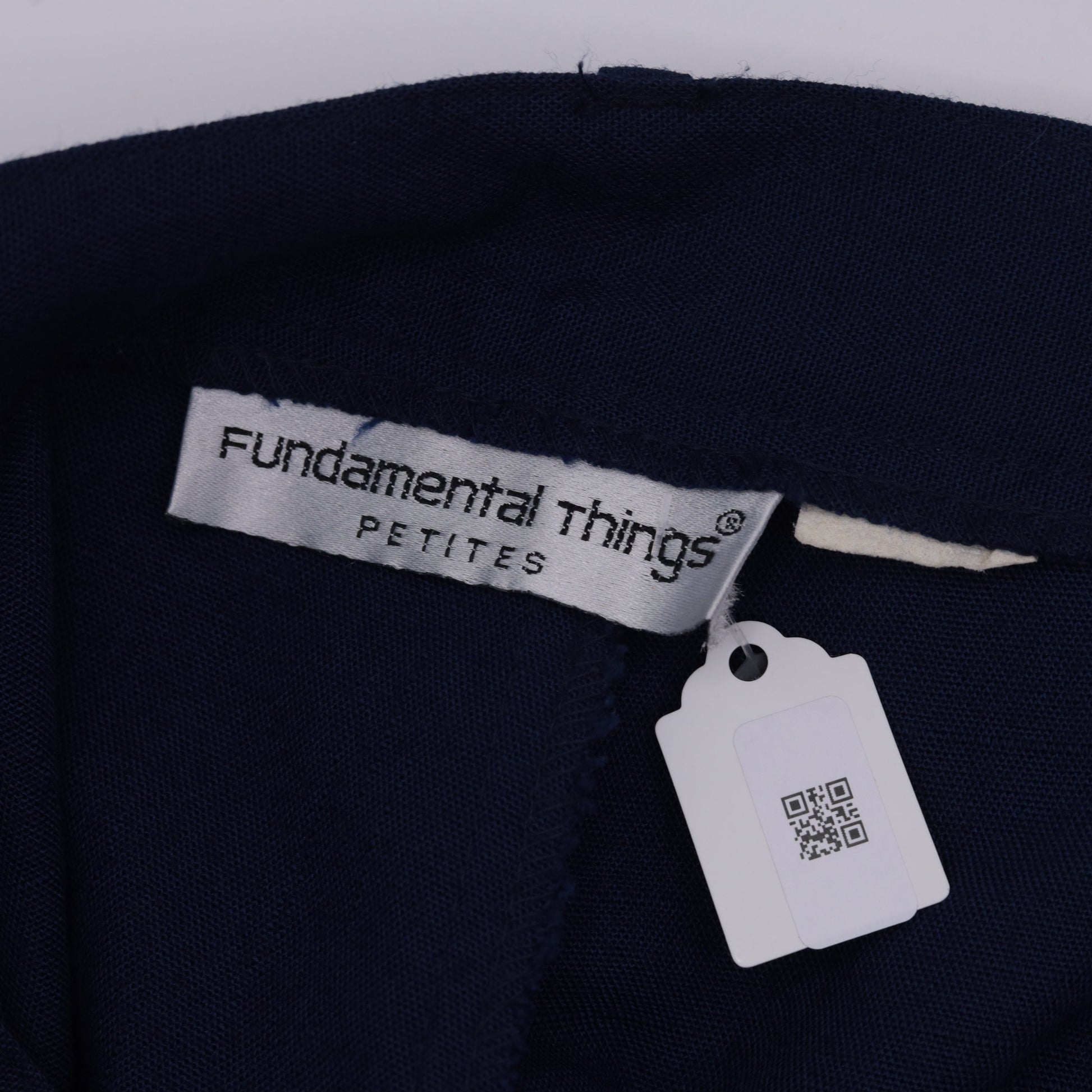 90s Navy Pleated High-Waist Tapered Trousers Medium Large Petite