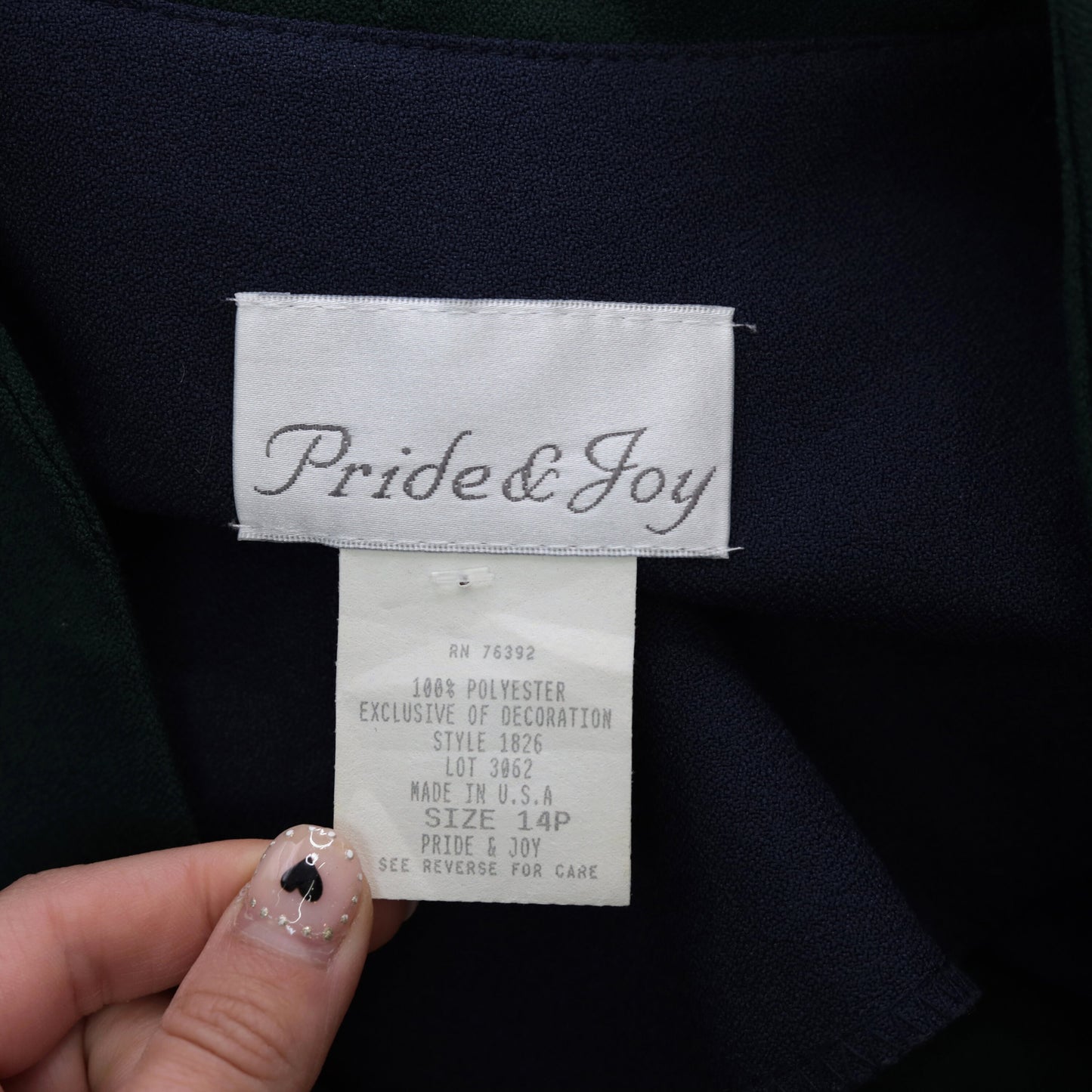 90s Pride & Joy Floral Embroidered Color Block Blouse Green Navy Large Petite