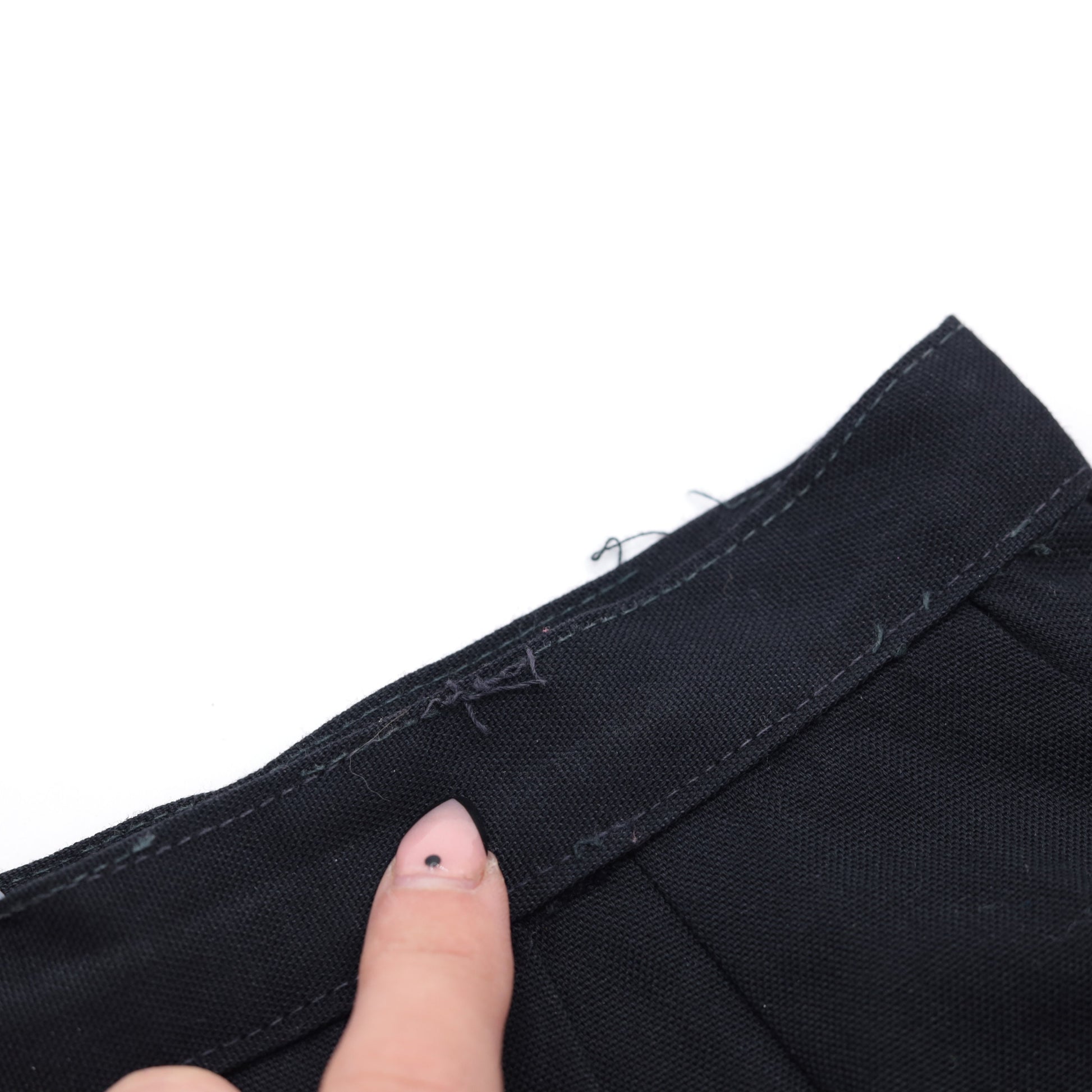 60s Black Pleated Mini Skirt High Waist A-Line Side Zip Extra Small