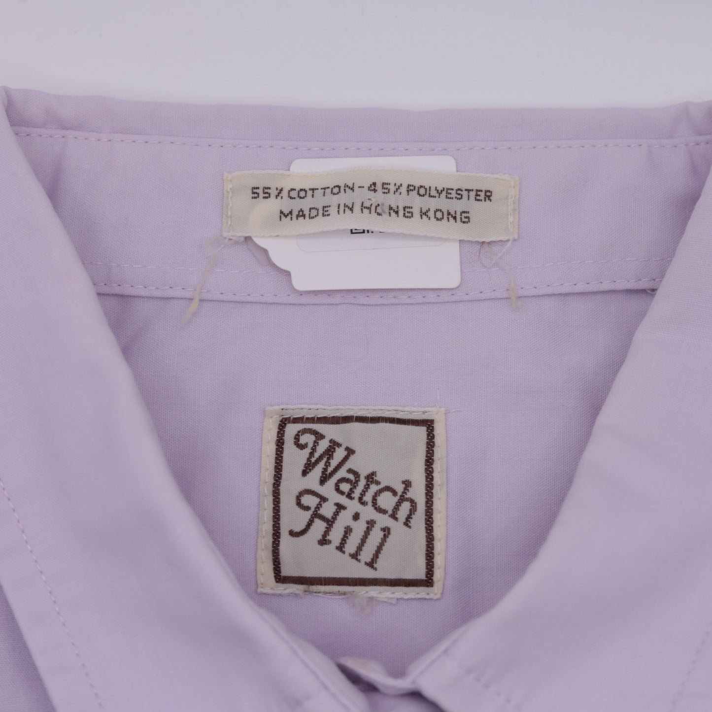 80s Lavender Pleated Button-Up Blouse Short Sleeve Cotton Blend Medium