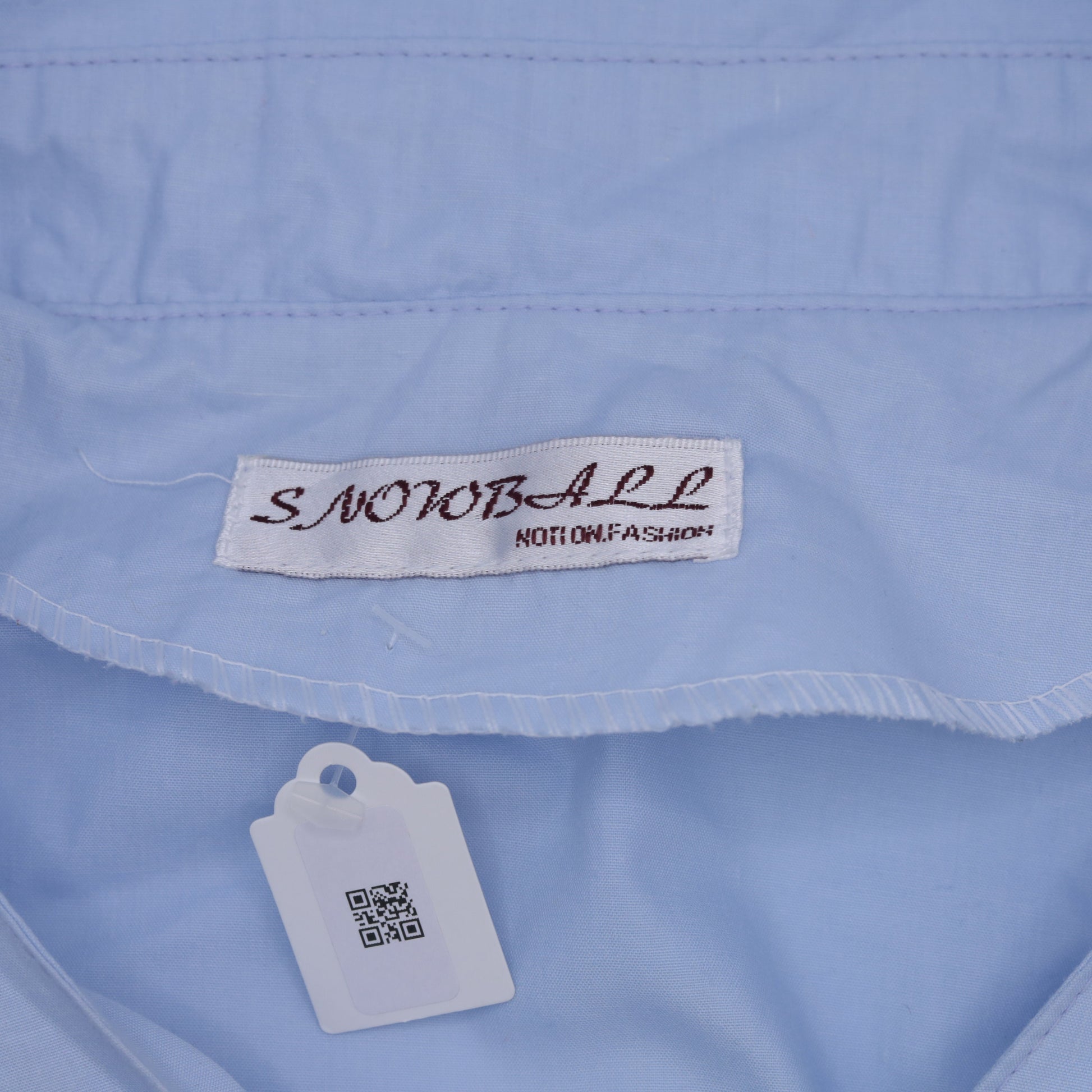 90s Light Blue Floral Embroidered Button-Up Blouse Chinese Knot Long Sleeve Small S