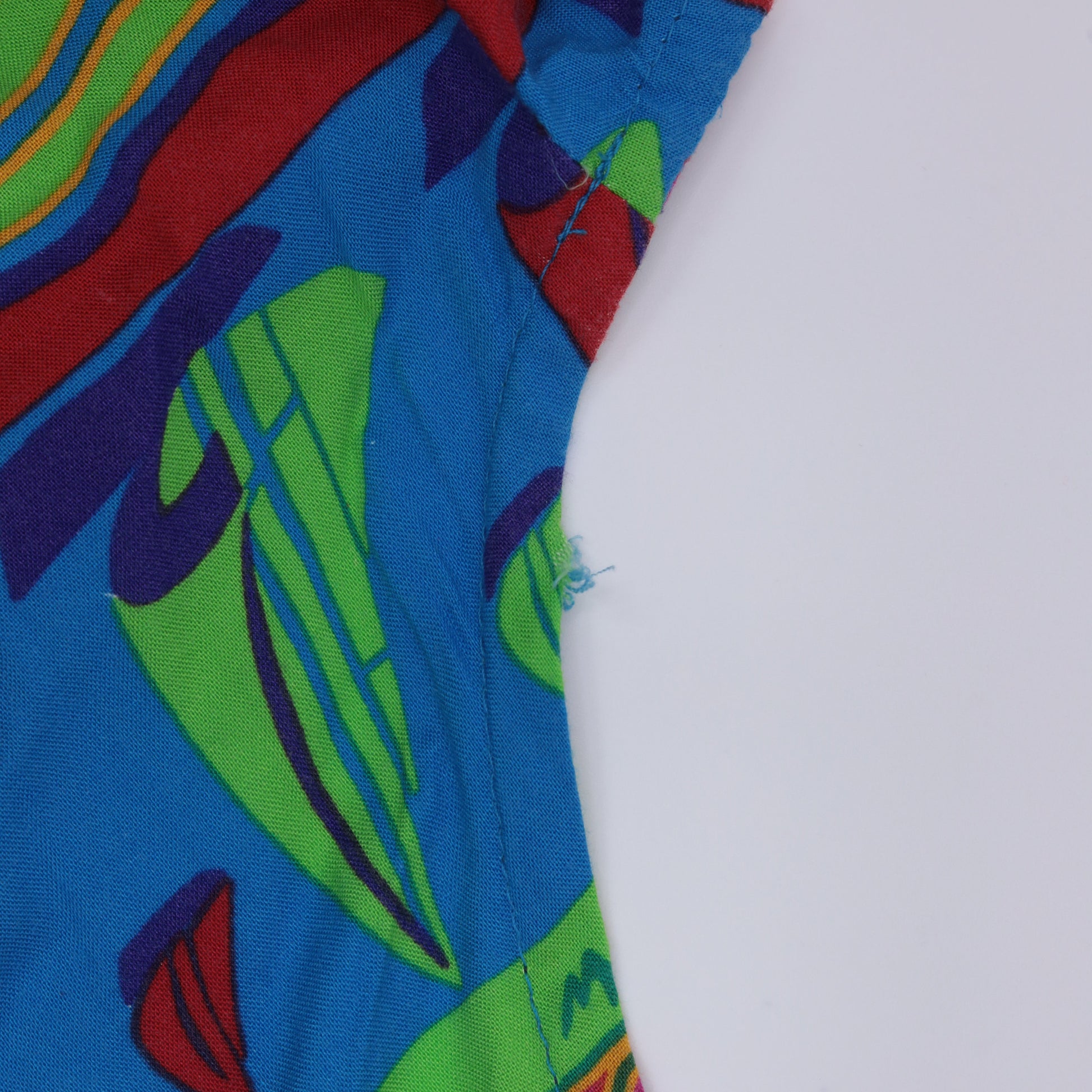 90s Tropical Sequin Tie-Front Blouse Sailboat Beaded Sleeveless Small
