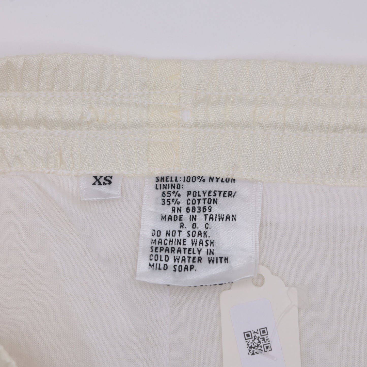 90s Off-White Nylon Track Pants Vintage Jogging Warmup Small