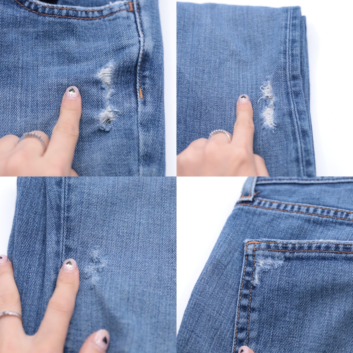 Gap Y2K Low Rise Flared Jeans Blue Distressed Denim Small 6