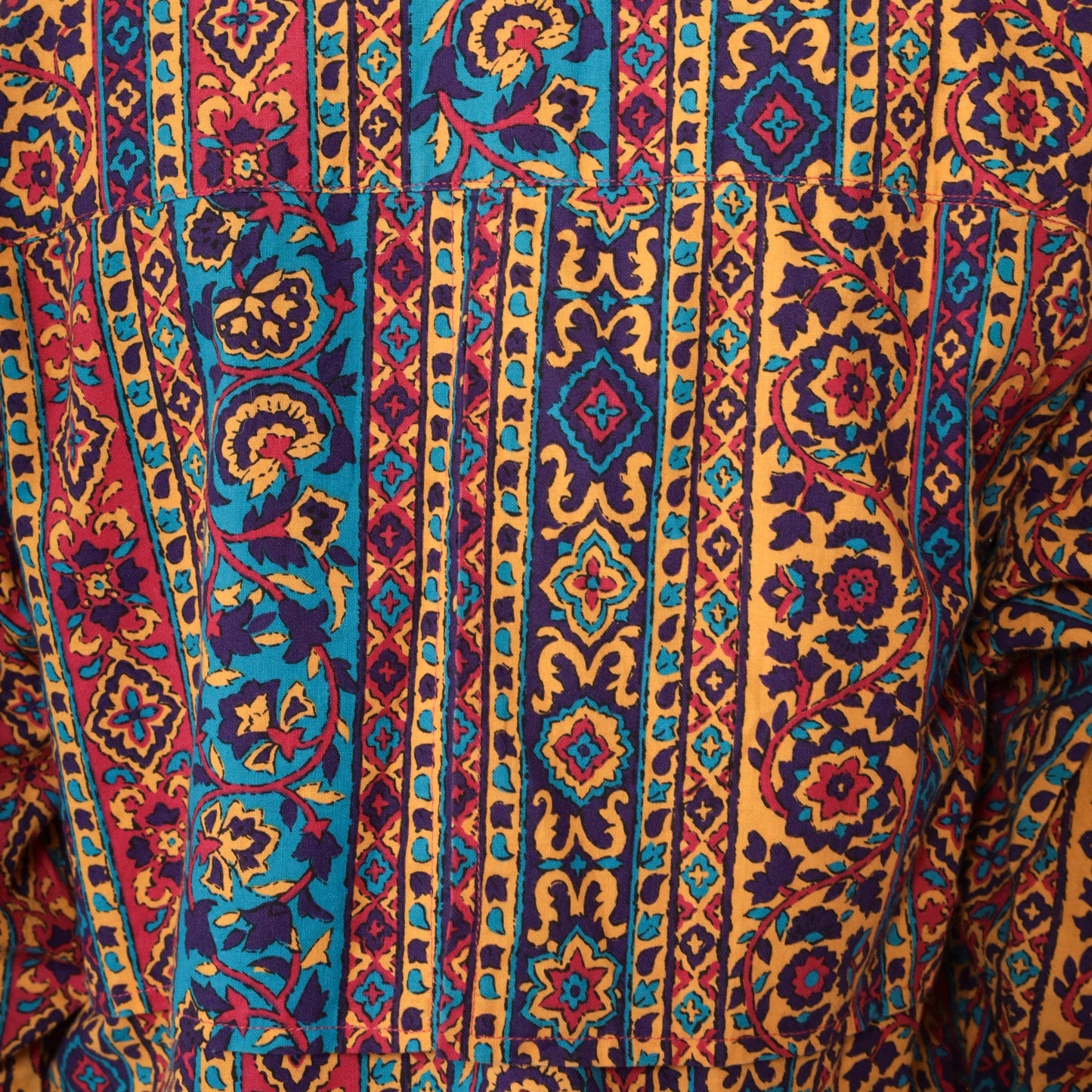 90s Frontier Series Western Floral Button Up Shirt Concho Medium