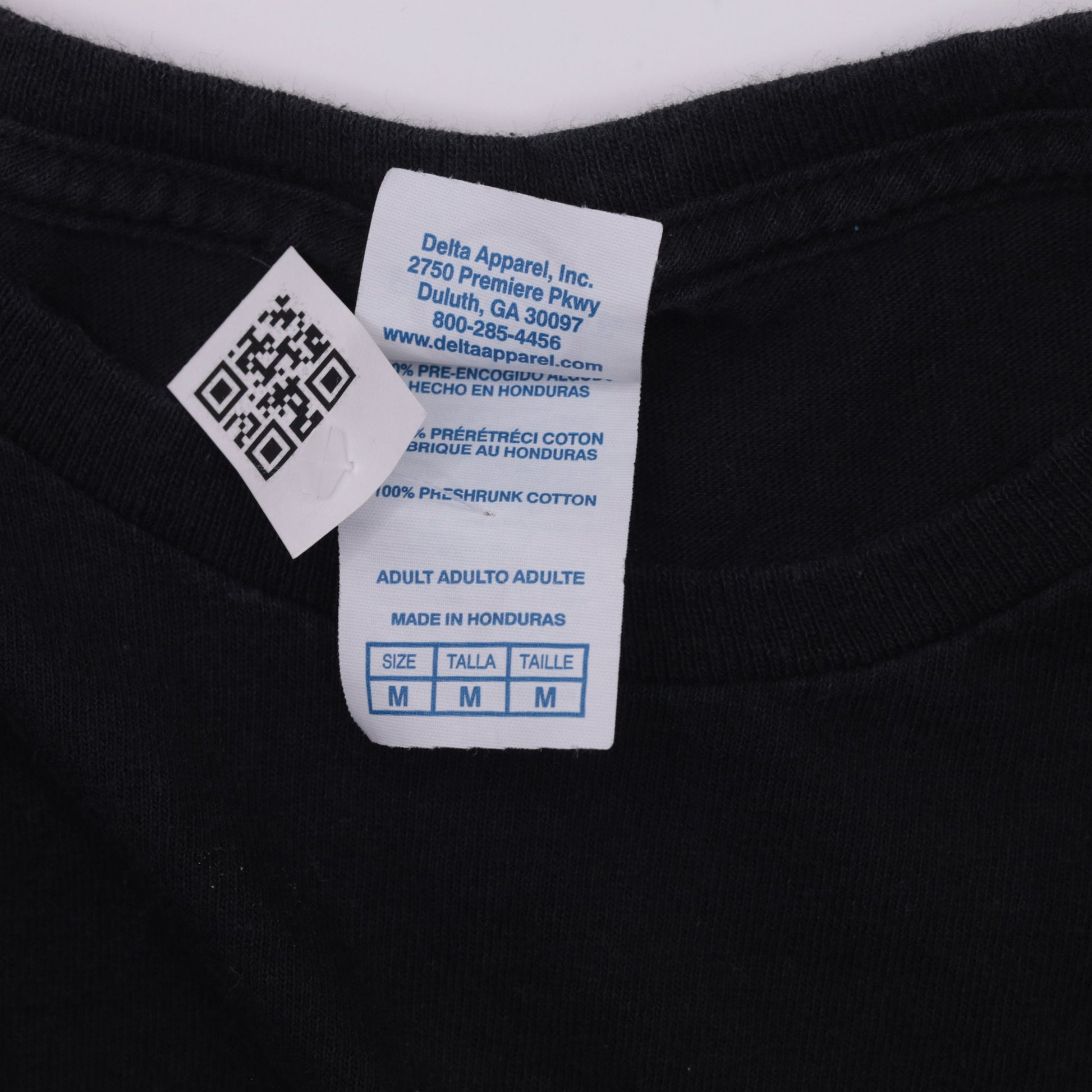 00s Smiley Face Flame Graphic T-Shirt Black Cotton Crew Neck Medium
