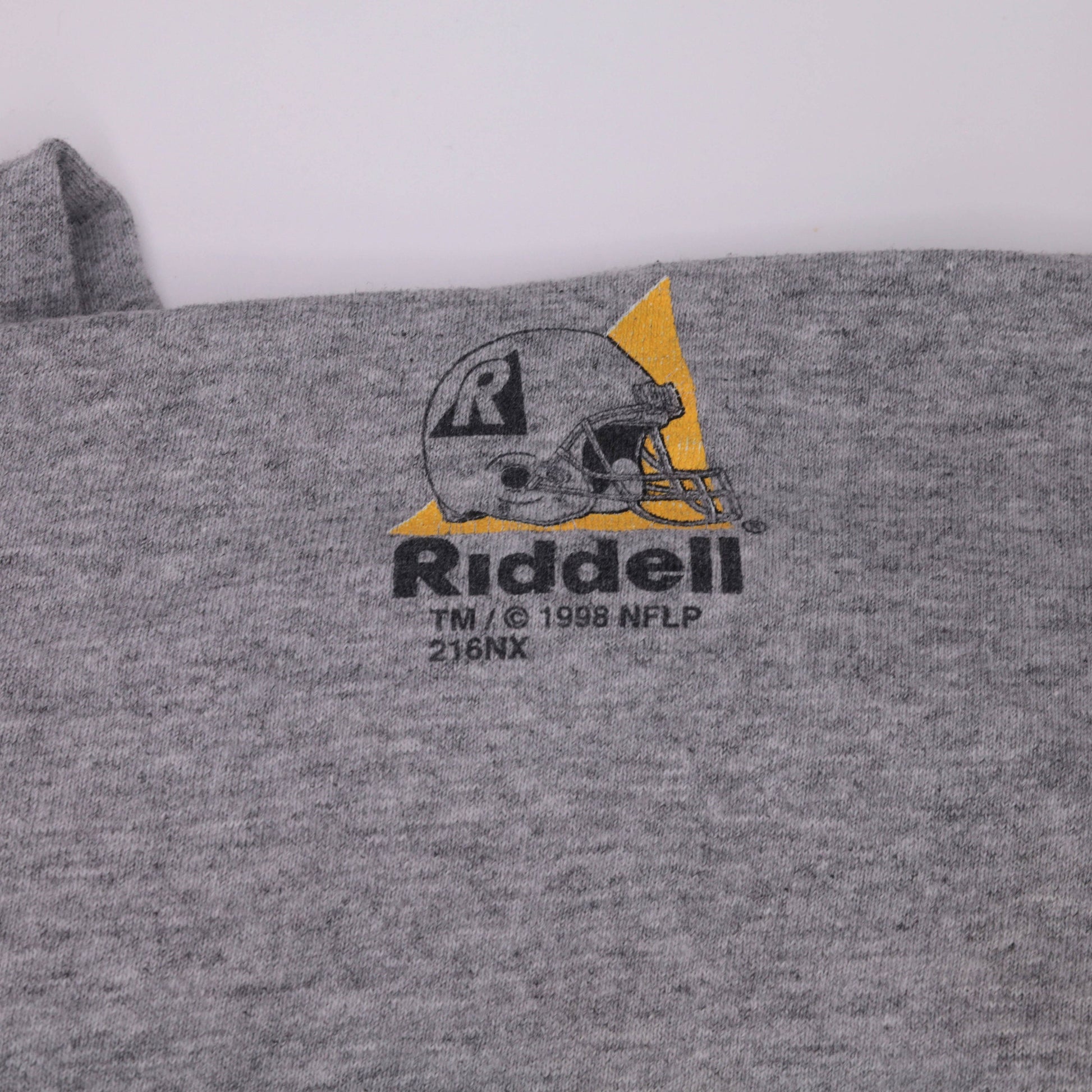 90s Green Bay Packers Riddell NFL Graphic T-Shirt Heather Grey Large L