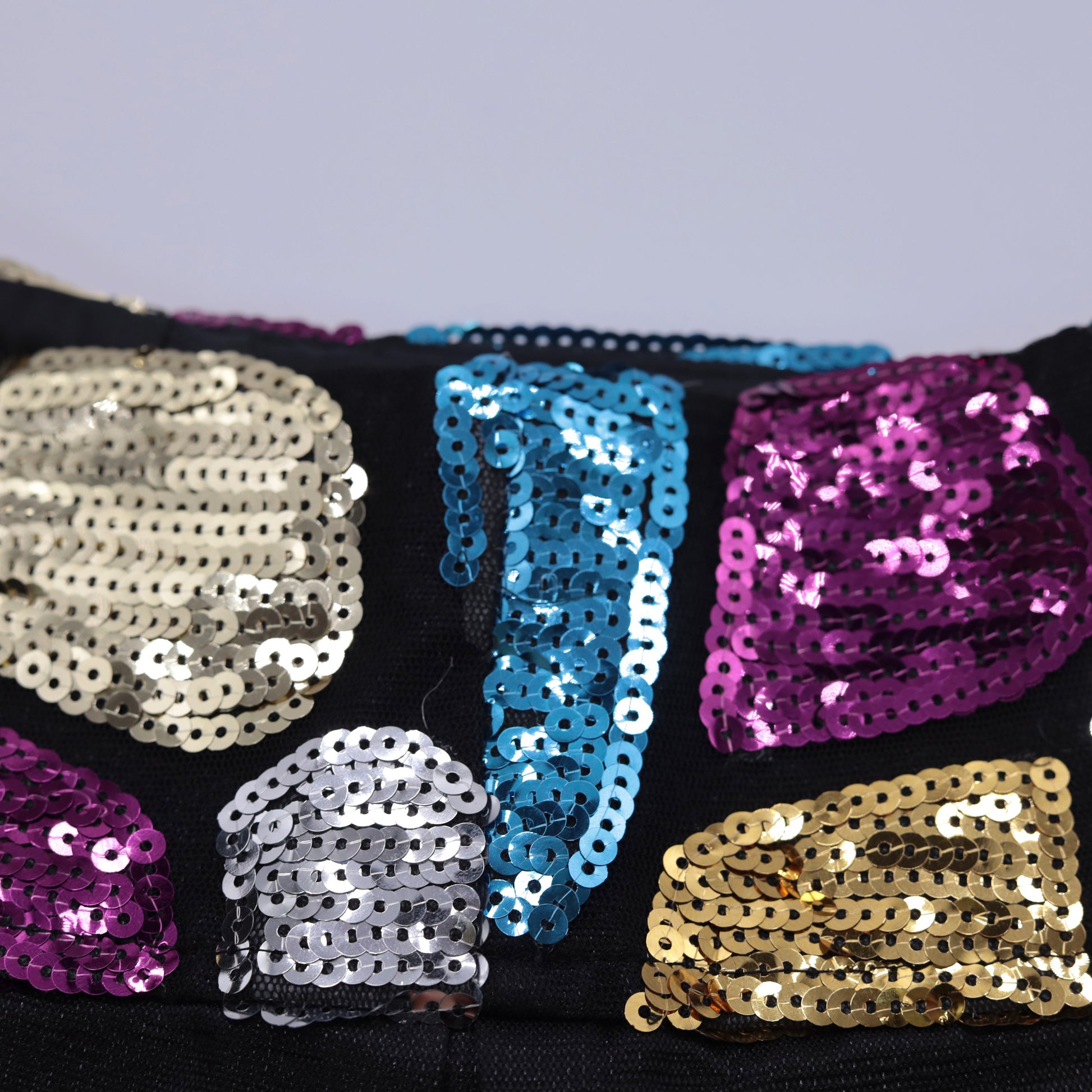 90s Black Sequin Mini Skirt High Waisted Pleated Bubble Skirt Small