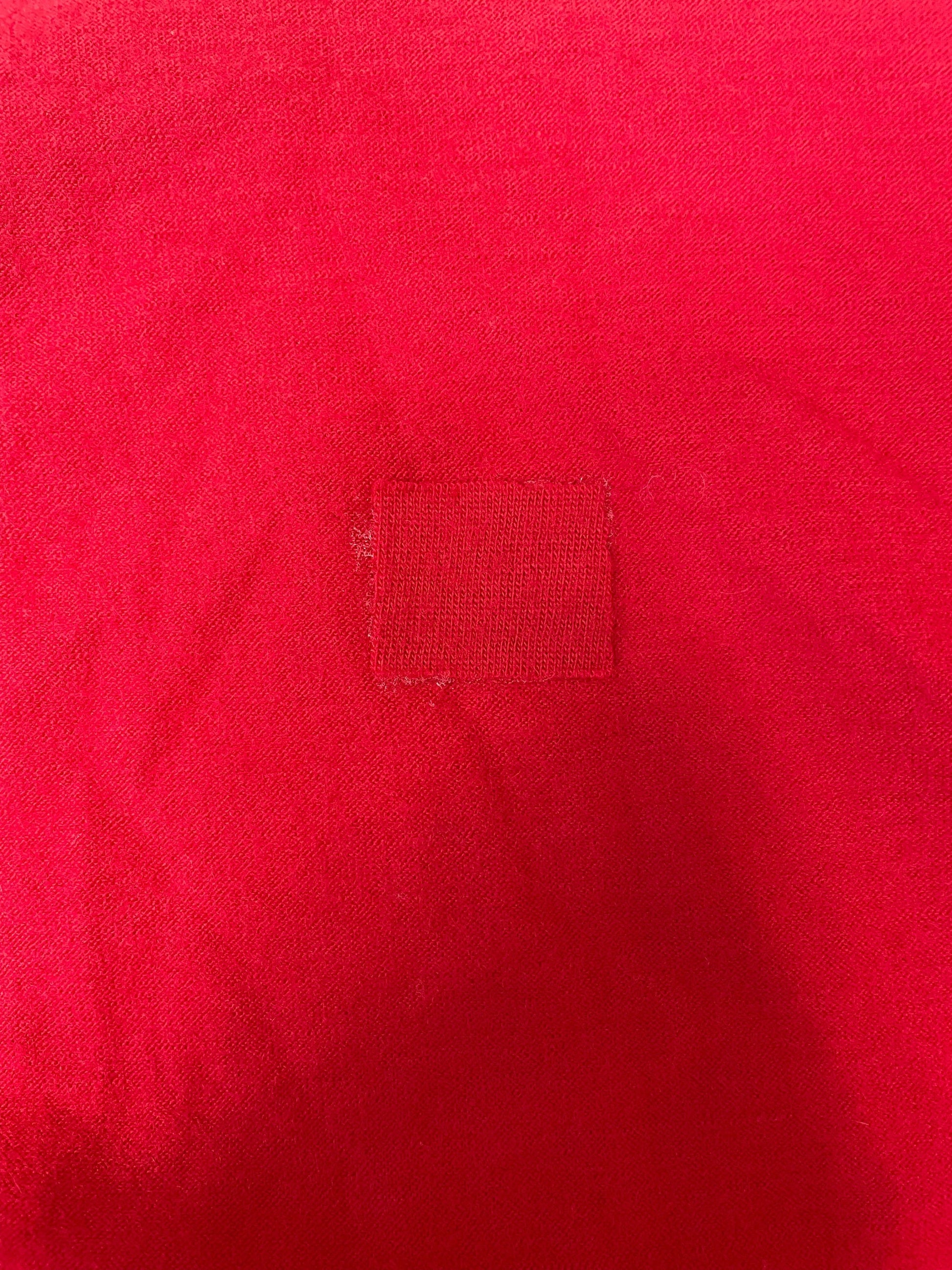 90s Karen Kane Red Wool Midi Dress Mock Neck Long Sleeve Small 4