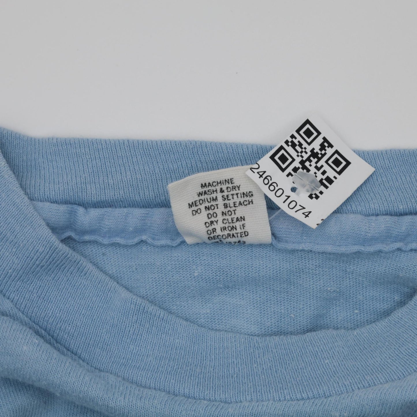 80s Utah State University Greek Life T-Shirt Baby Blue Hanes Single Stitch Extra Small