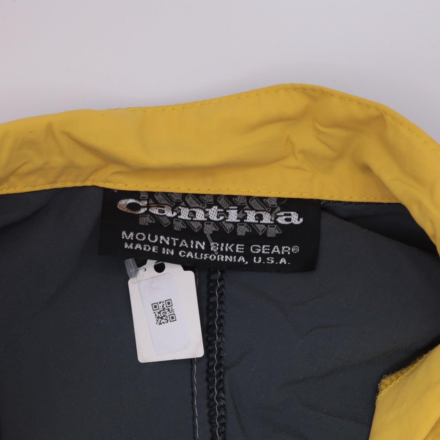 90s Cantina Mountain Bike Windbreaker Yellow Gray Color Block Large L