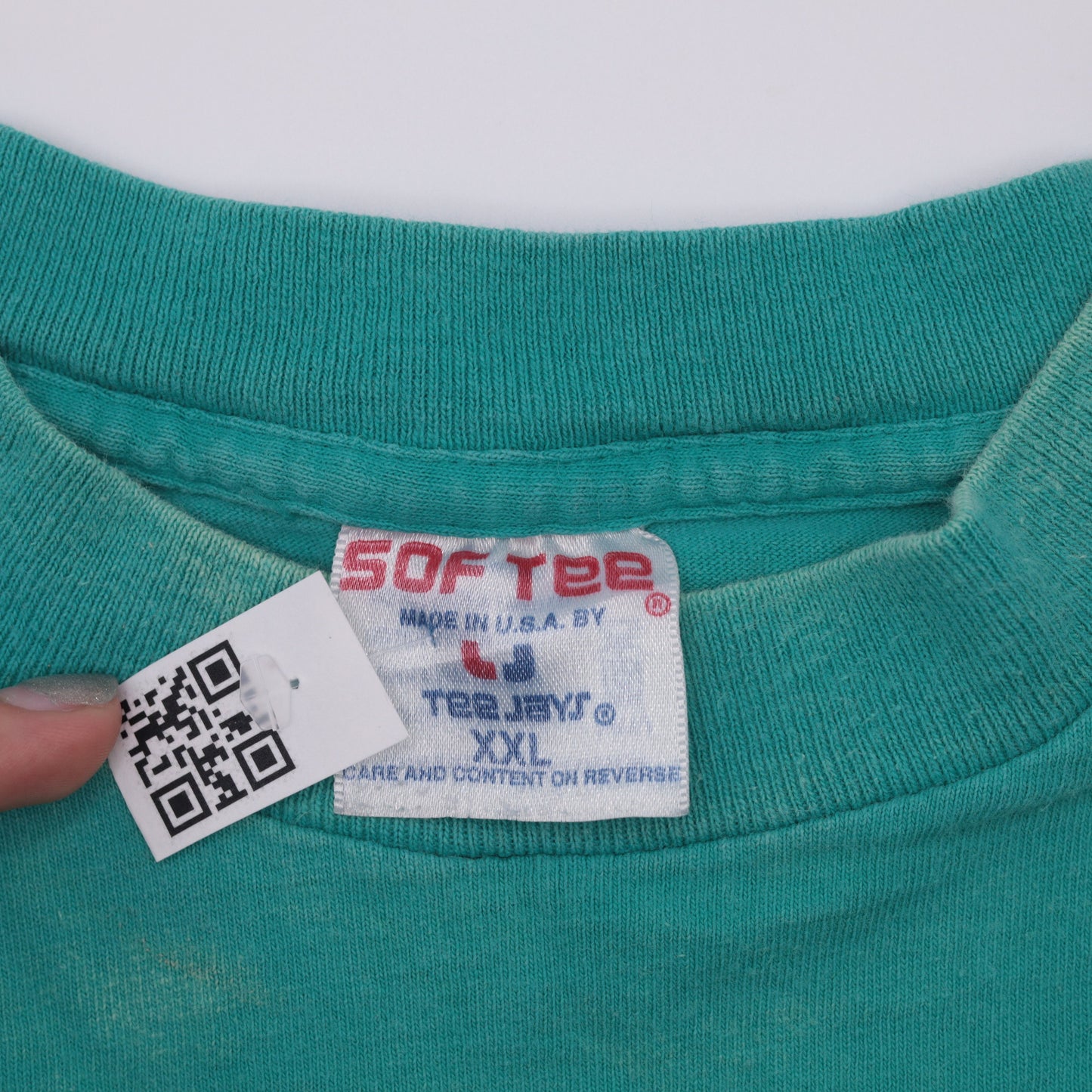 90s Cheers Boston Graphic T-Shirt Turquoise Green Single Stitch Extra Extra Large XXL