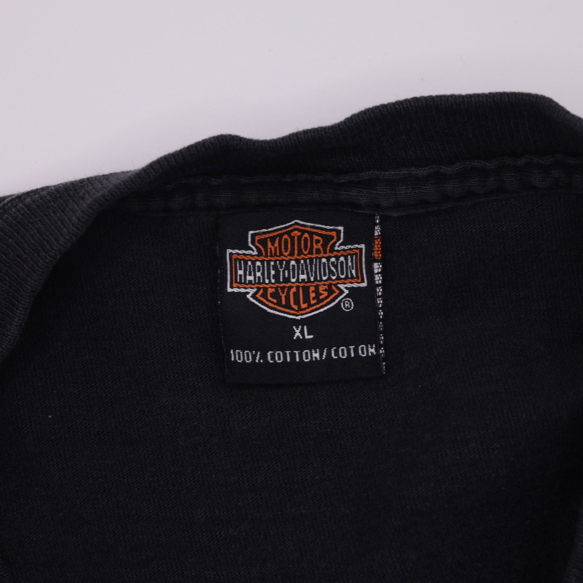2002 Harley-Davidson Big Twin Aruba Graphic T-Shirt Black Y2K Extra Large XL