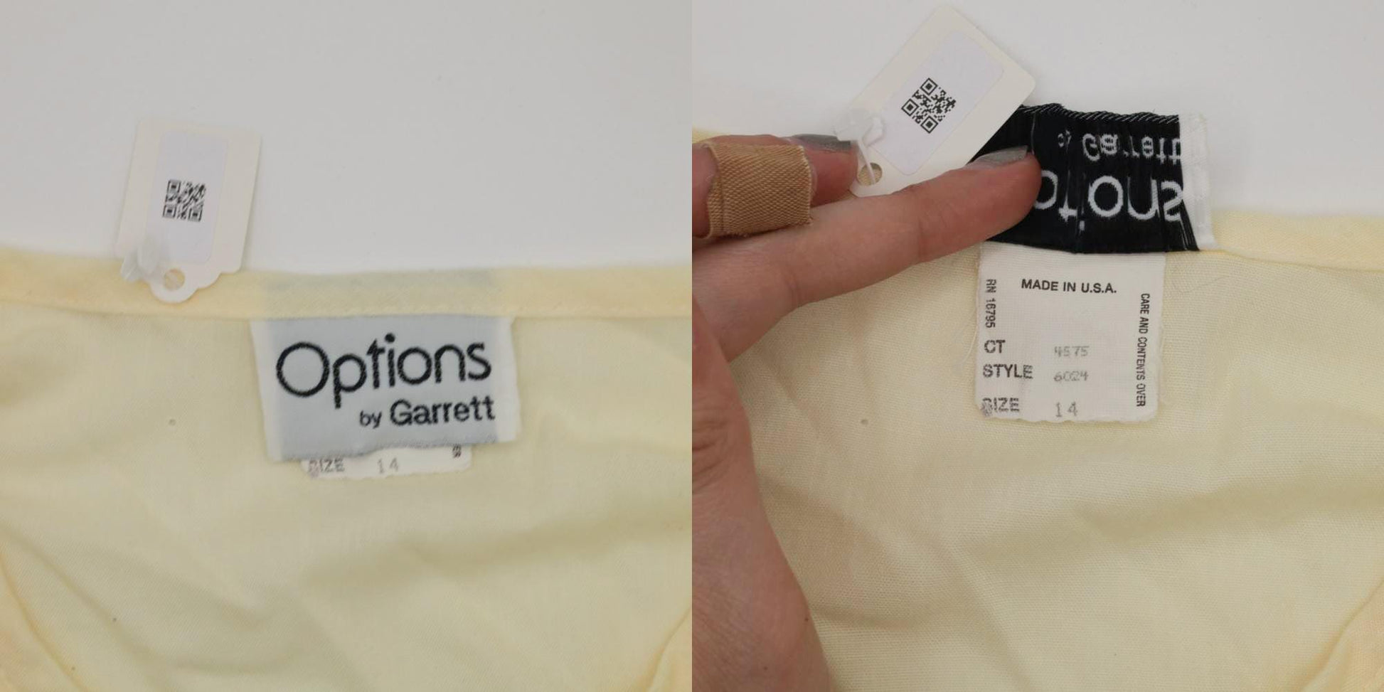 80s Pastel Yellow Puff Sleeve Blouse Lace Trim Peplum Button Up Medium