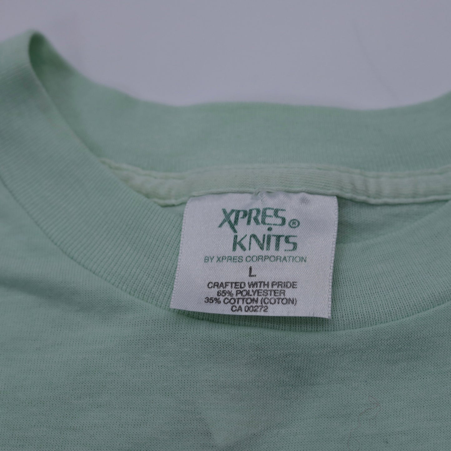 90s White Cloud Kansas Flea Market Graphic T-Shirt Mint Blue Single Stitch Medium