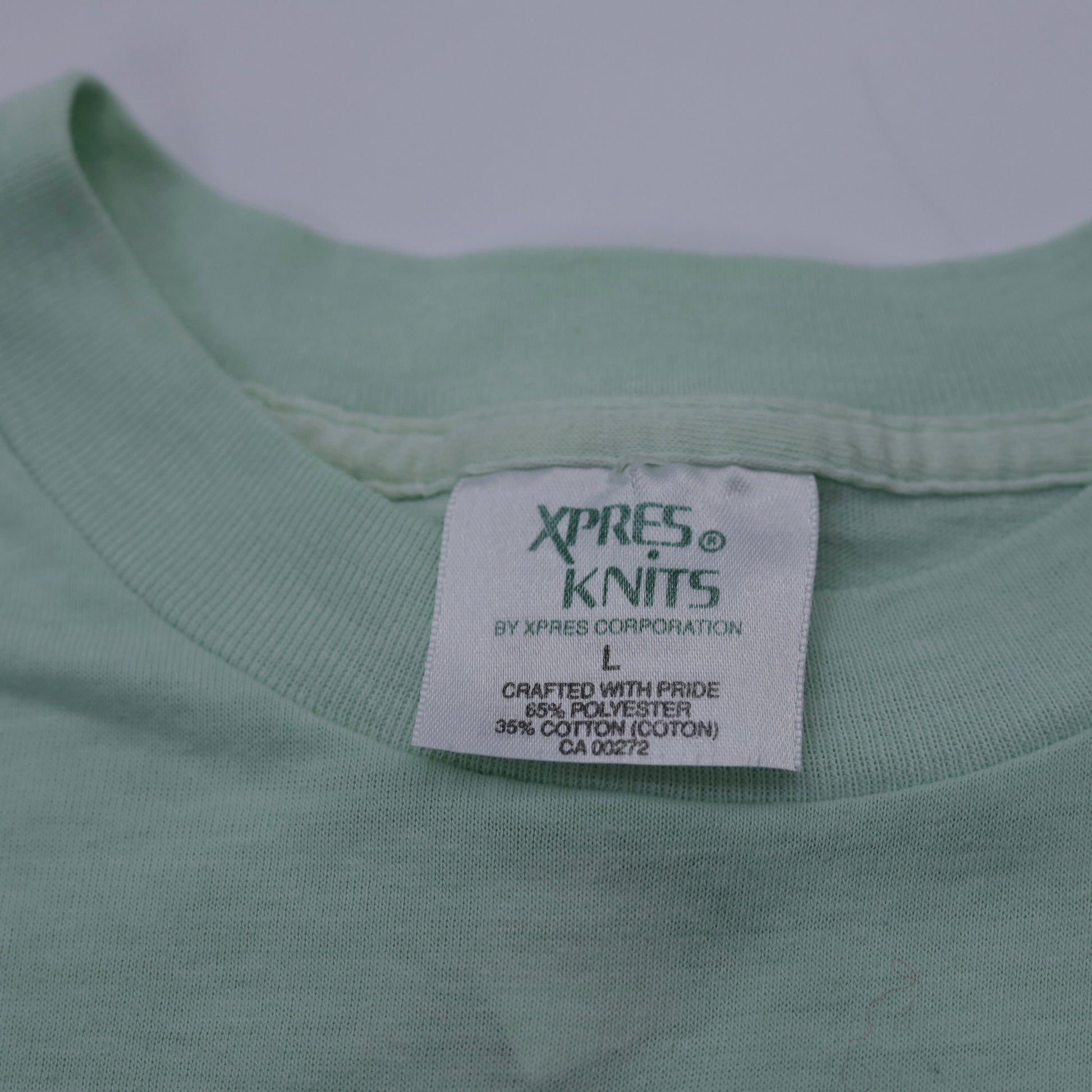 90s White Cloud Kansas Flea Market Graphic T-Shirt Mint Blue Single Stitch Medium