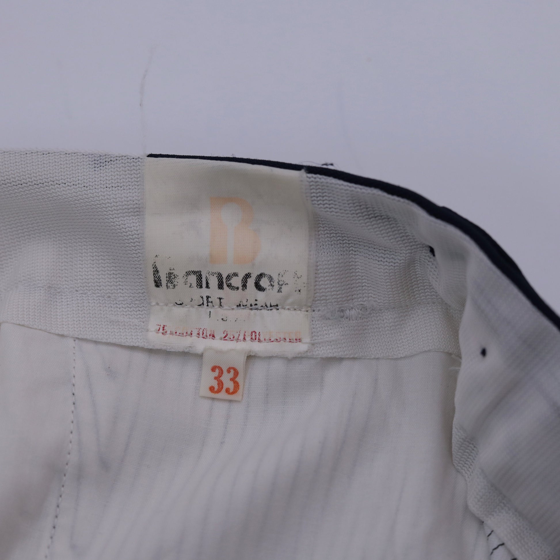 80s Bancroft Sport Pinstripe Tennis Shorts White High Waisted Small