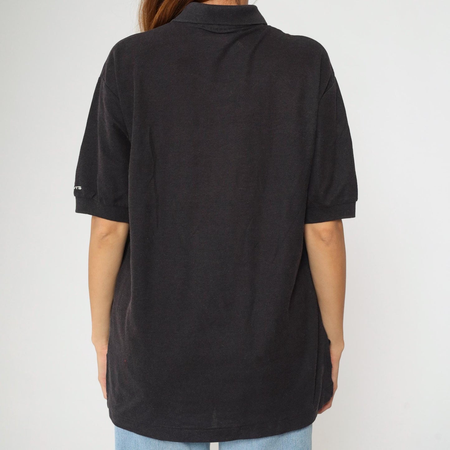 Levi's 90s Black Polo Shirt Short Sleeve Collared Button Up Men's Large L