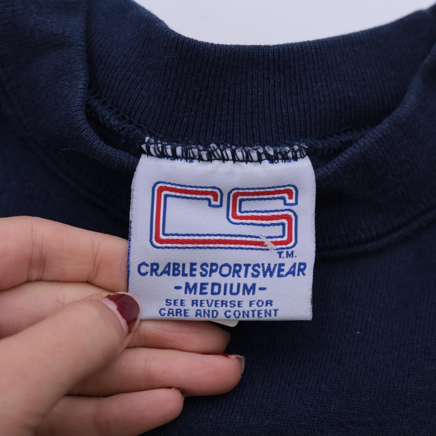 90s St. Louis Missouri Navy Crewneck Sweatshirt Gold Graphic Medium