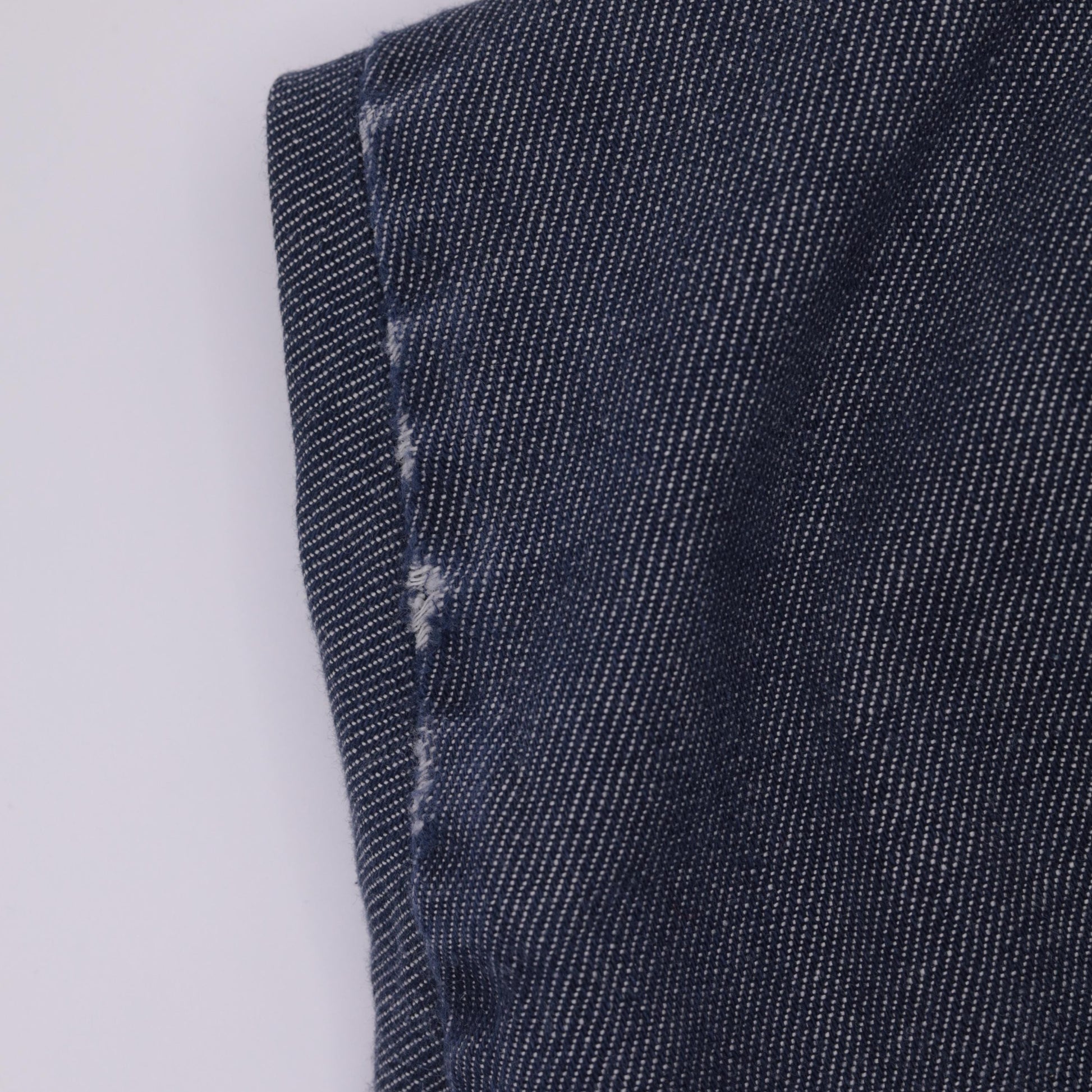 60s Blue Chambray Capri Pants High Waist Side Zipper Knee Length Small